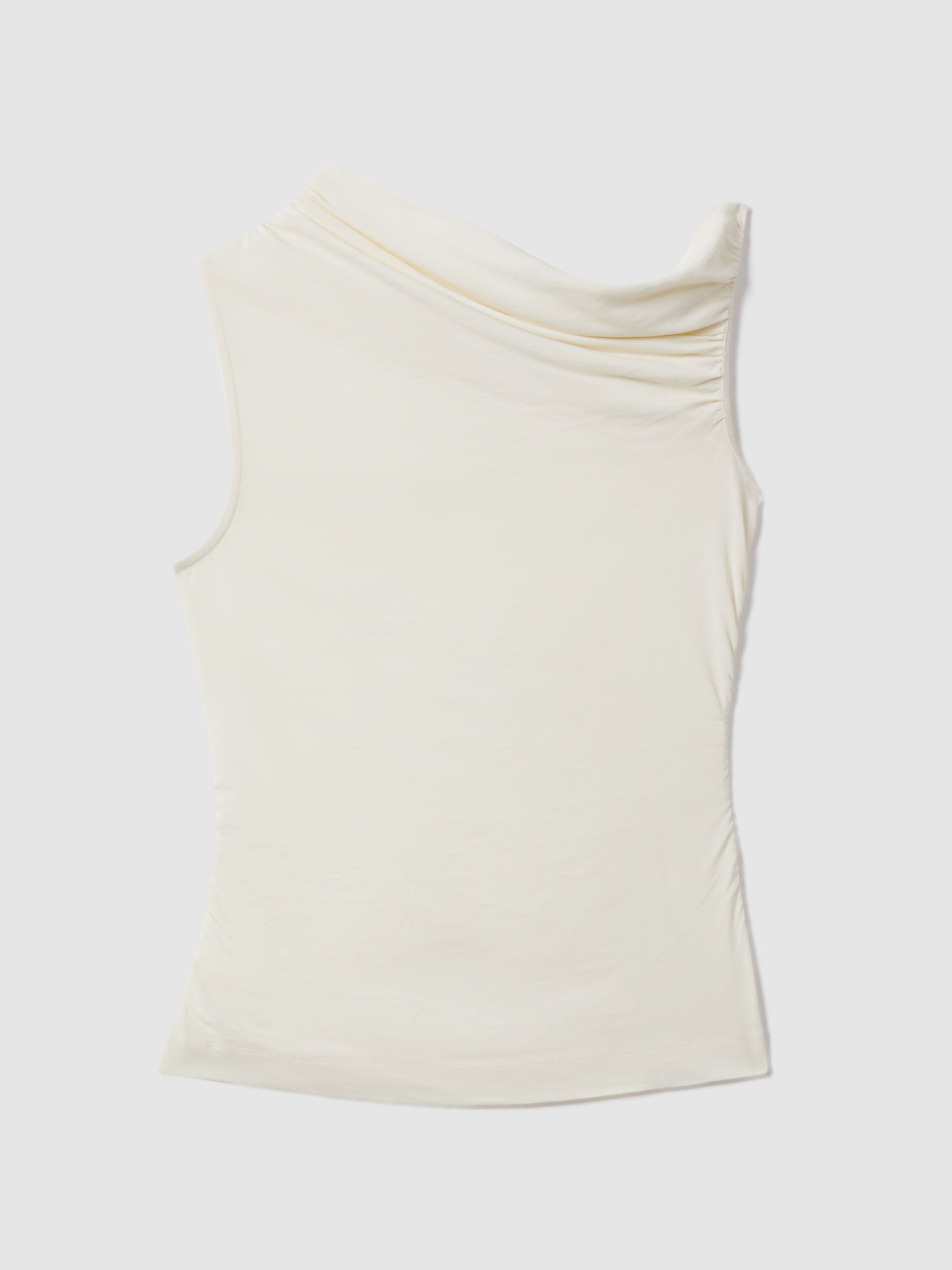 Ruched Off-The-Shoulder Top in Ivory - Image 2 of 4