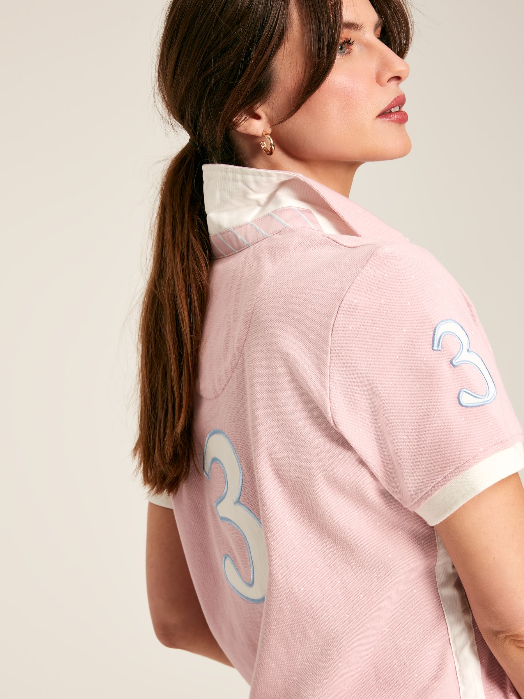 Beaufort Pink Short Sleeve Cotton Polo Shirt - Image 6 of 7