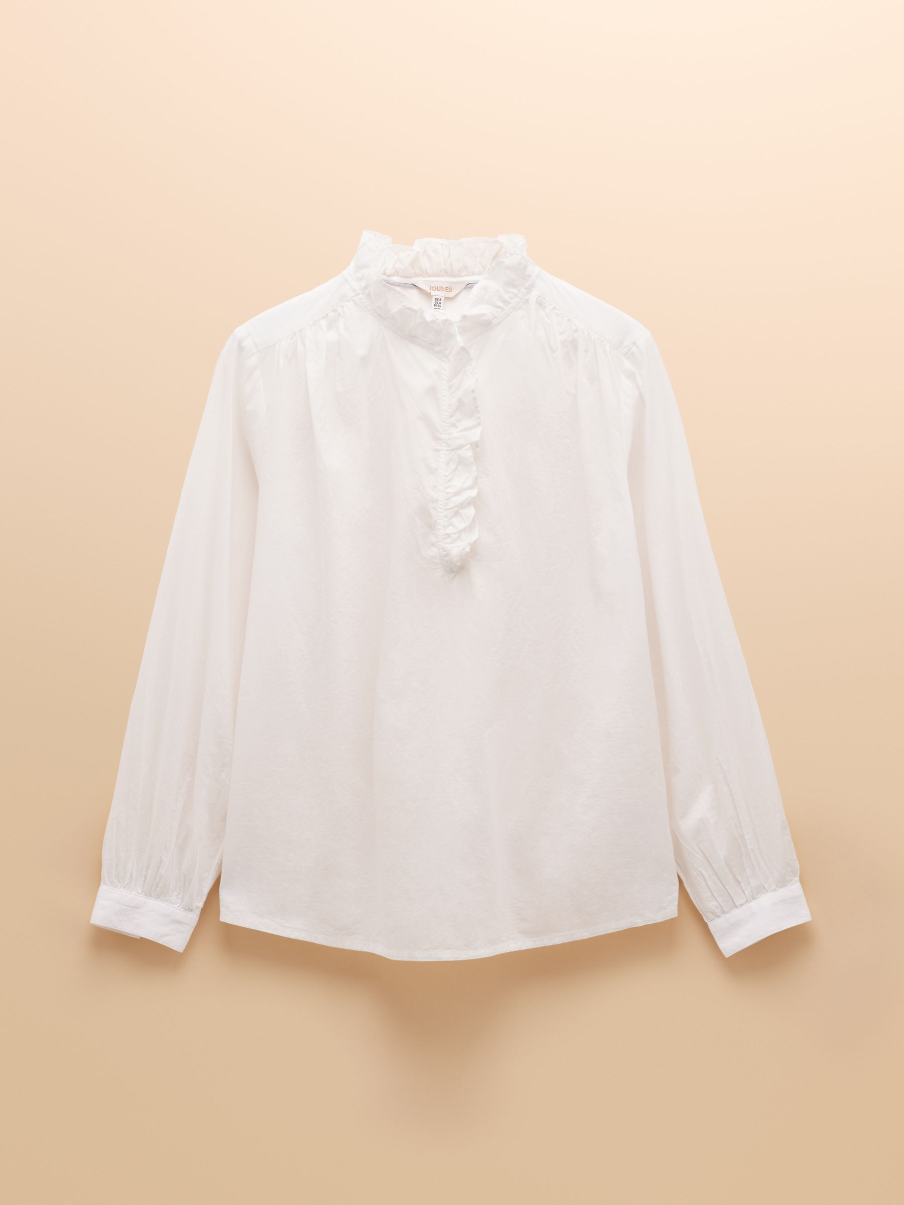 Melanie White Cotton Ruffle Blouse - Image 8 of 8