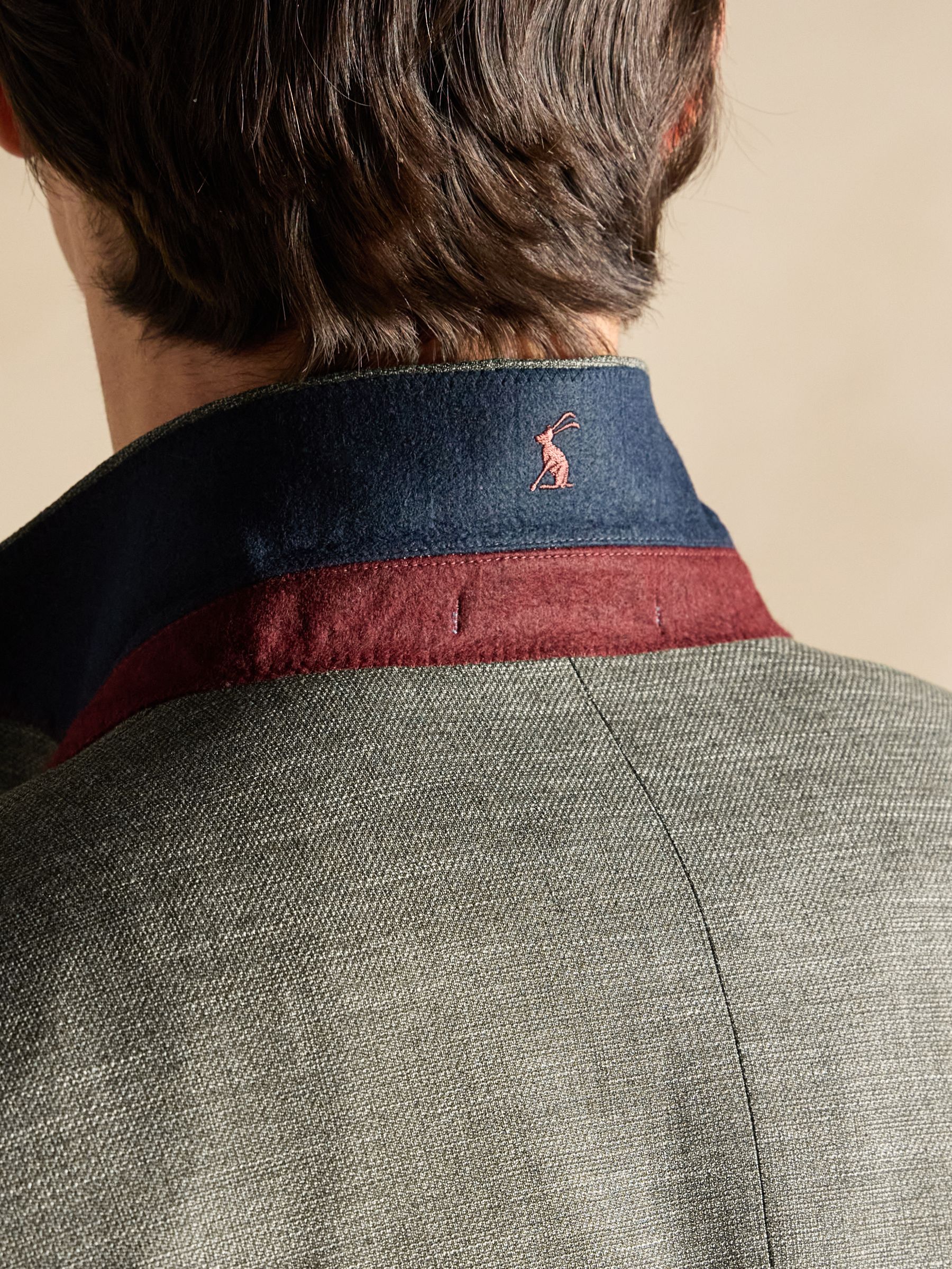 Green Slim Textured Suit Jacket - Image 4 of 8
