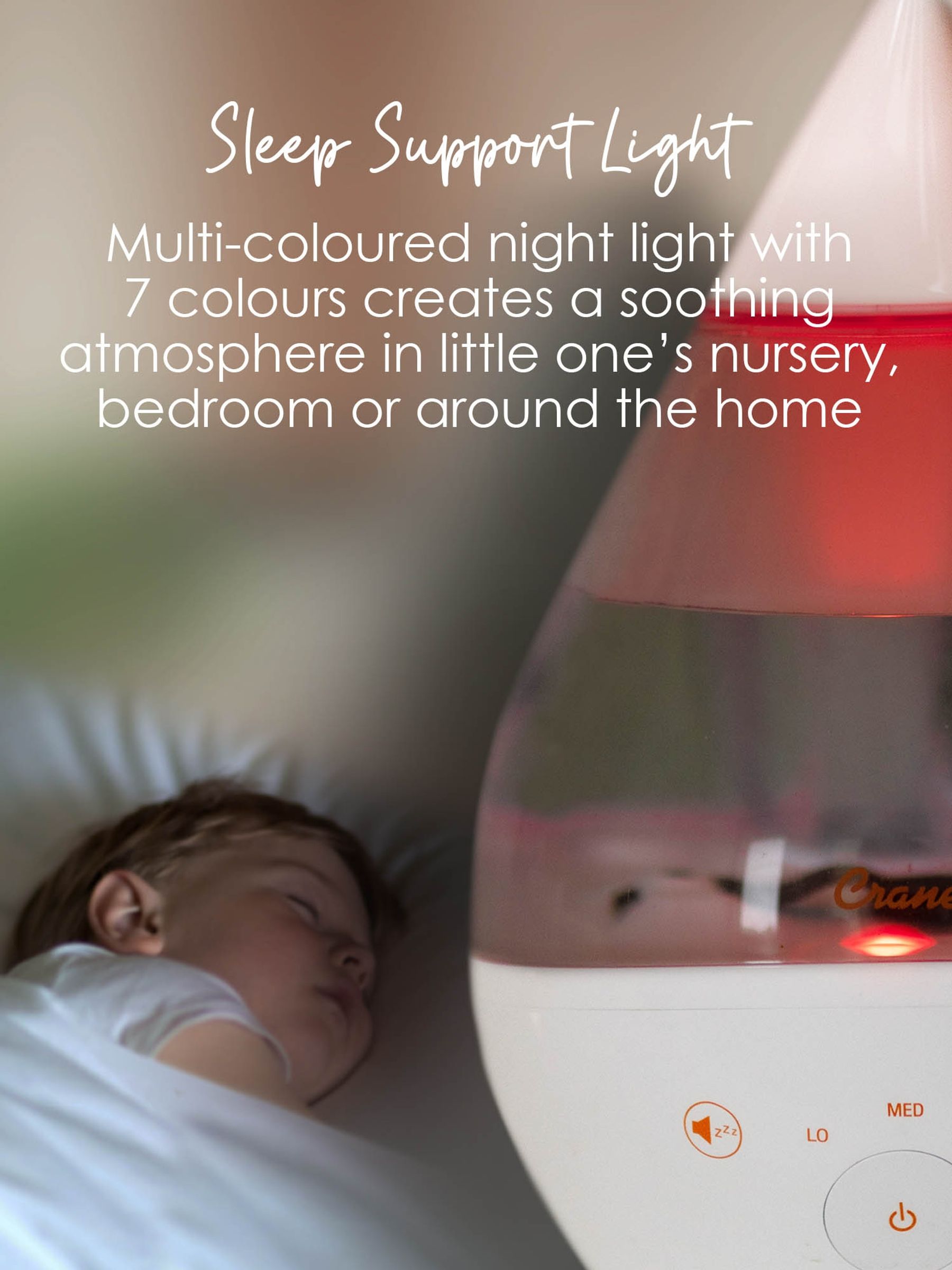 Crane 4-in-1 Top Fill Humidifier with Sound Machine - Image 5 of 8
