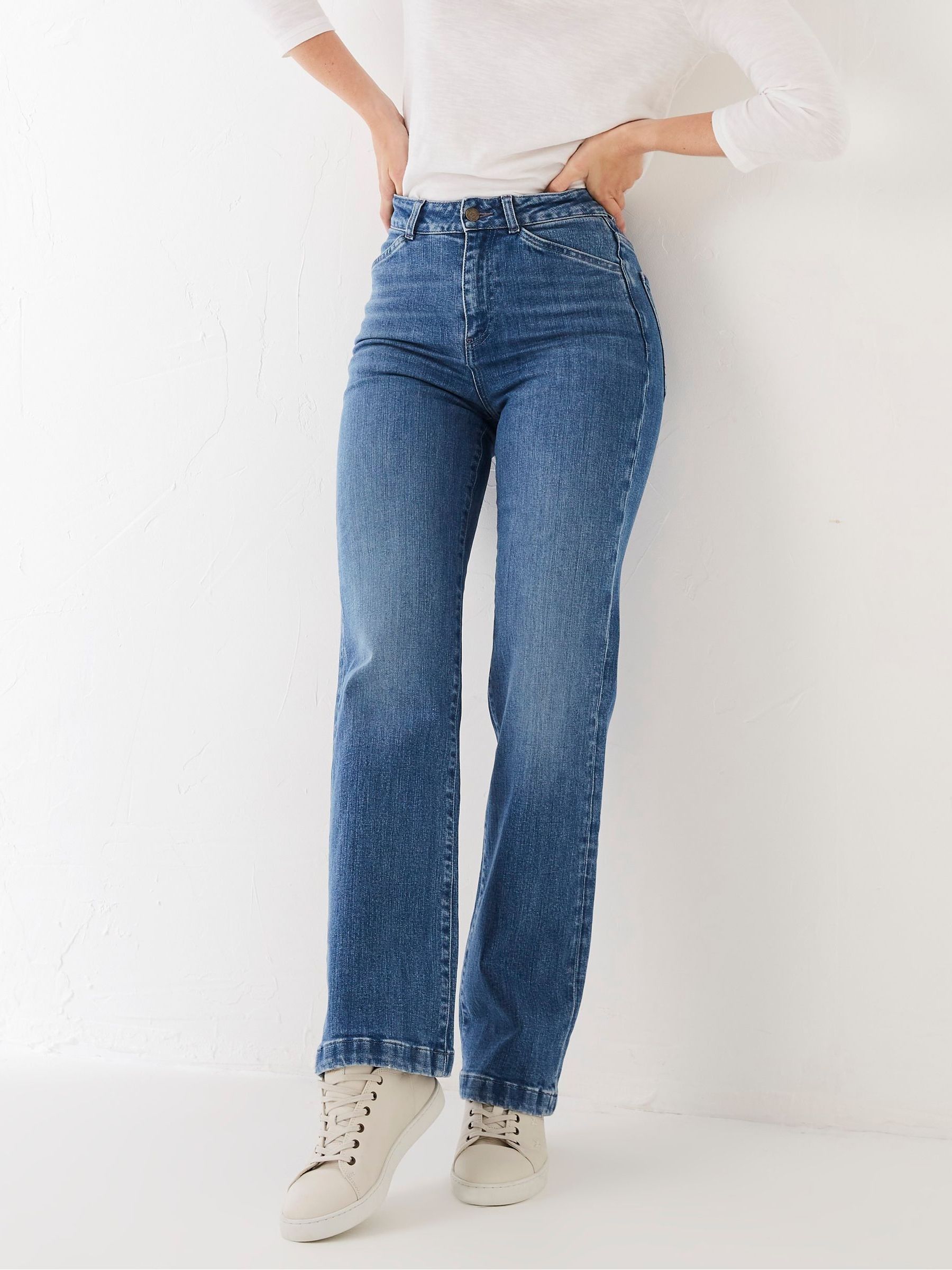 Blue Elise Wide Leg Jeans - Image 1 of 4 Blue Elise Wide Leg Jeans - Image 1 of 4