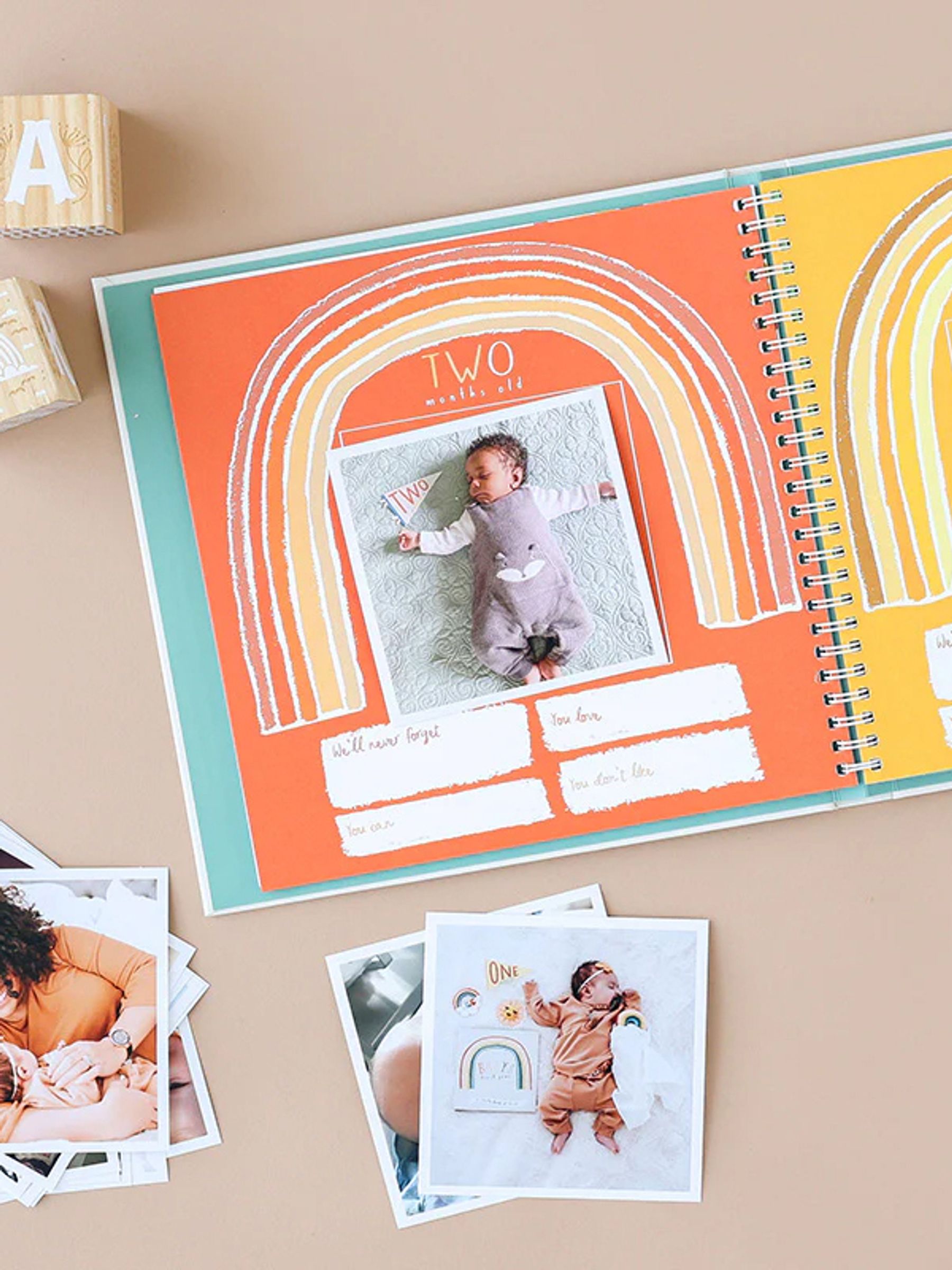 Lucy Darling Babys First Year Rainbow Memory Book - Image 3 of 4