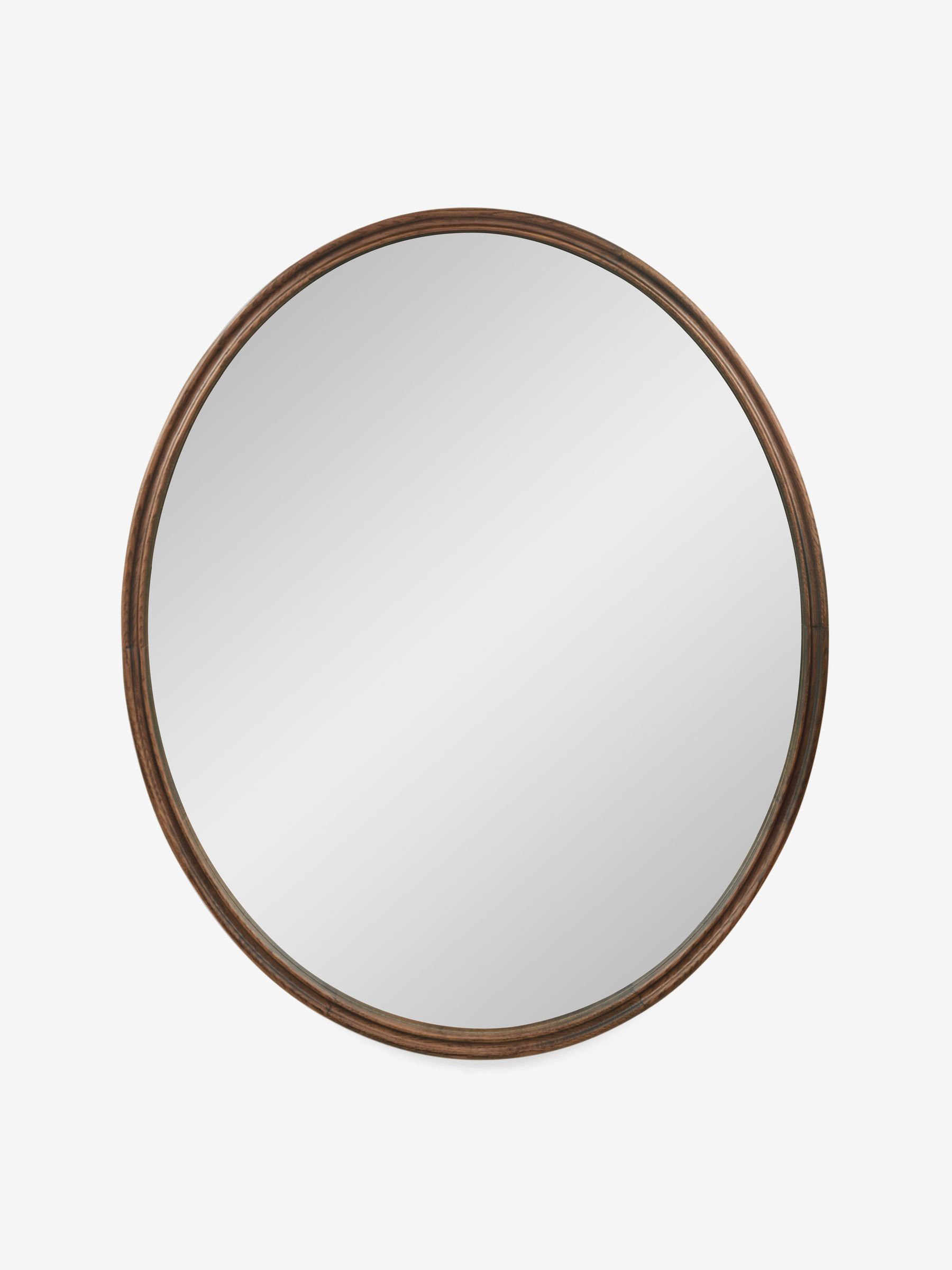 Jasper Conran London Wood Ripple Edge Oval Mirror - Image 1 of 4