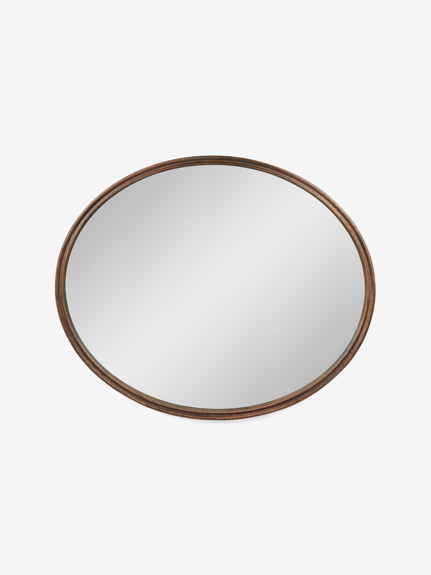 Jasper Conran London Wood Ripple Edge Oval Mirror - Image 3 of 4