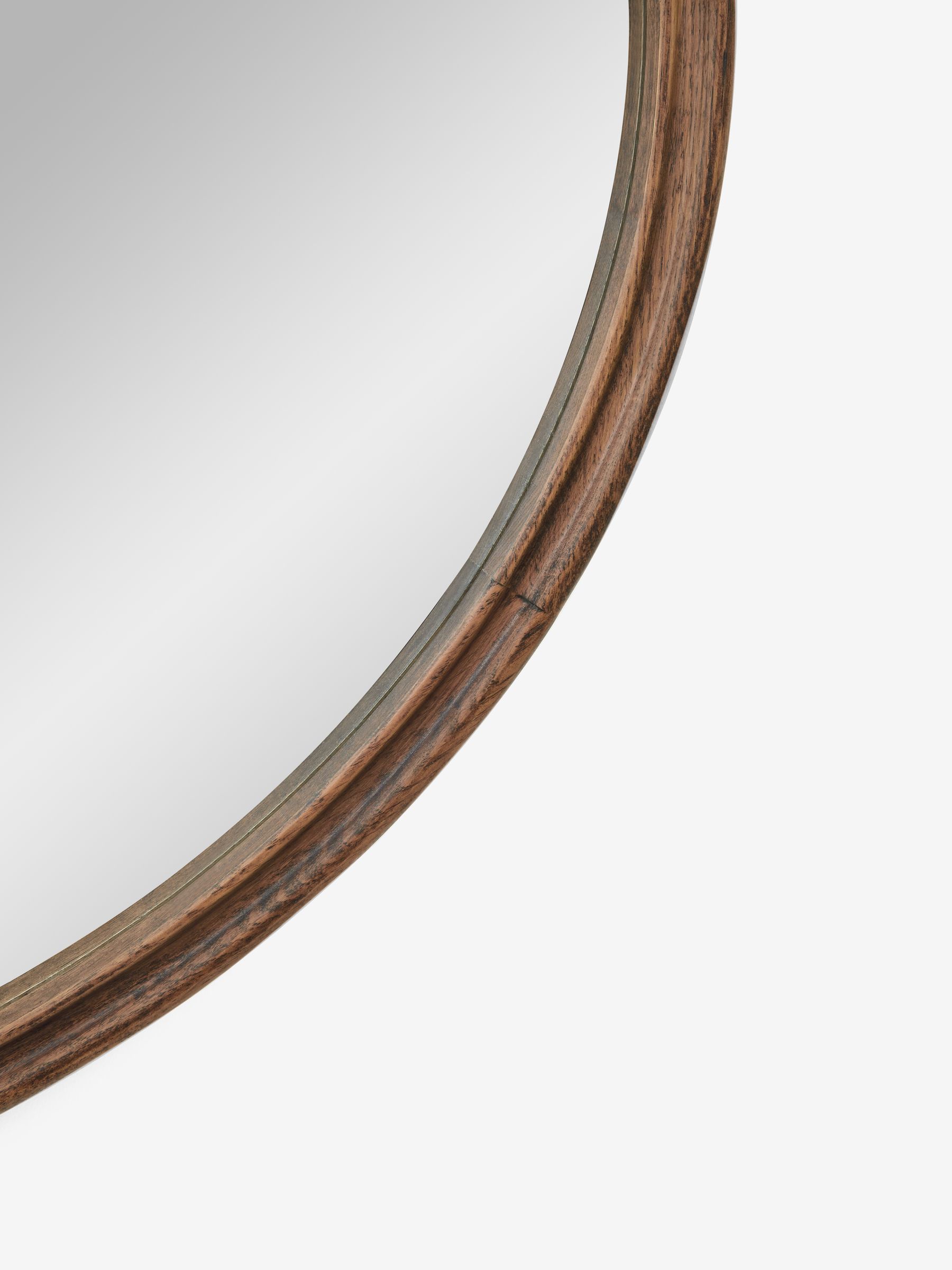 Jasper Conran London Wood Ripple Edge Oval Mirror - Image 4 of 4