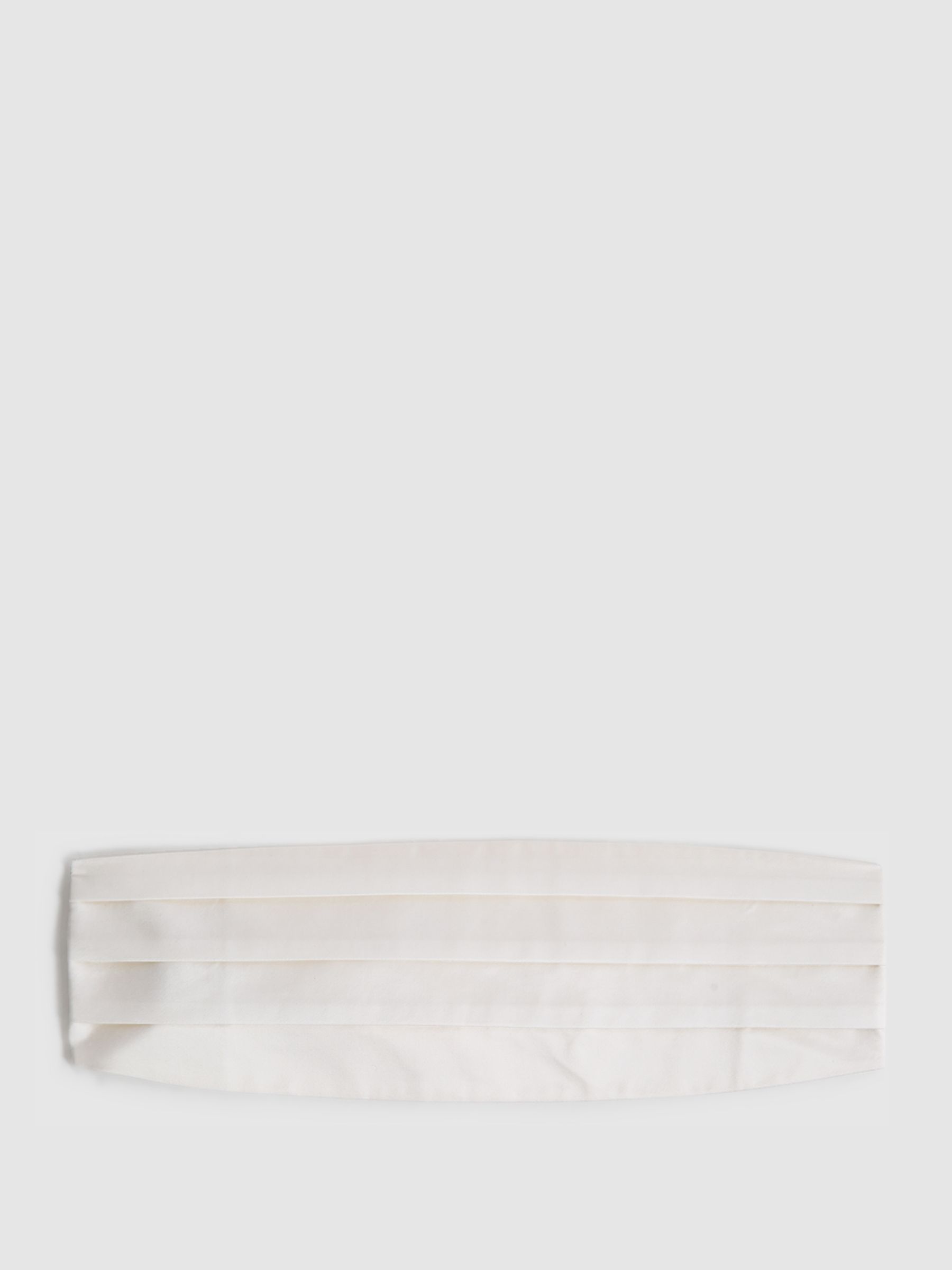Silk Cummerbund in Ivory - Image 1 of 5