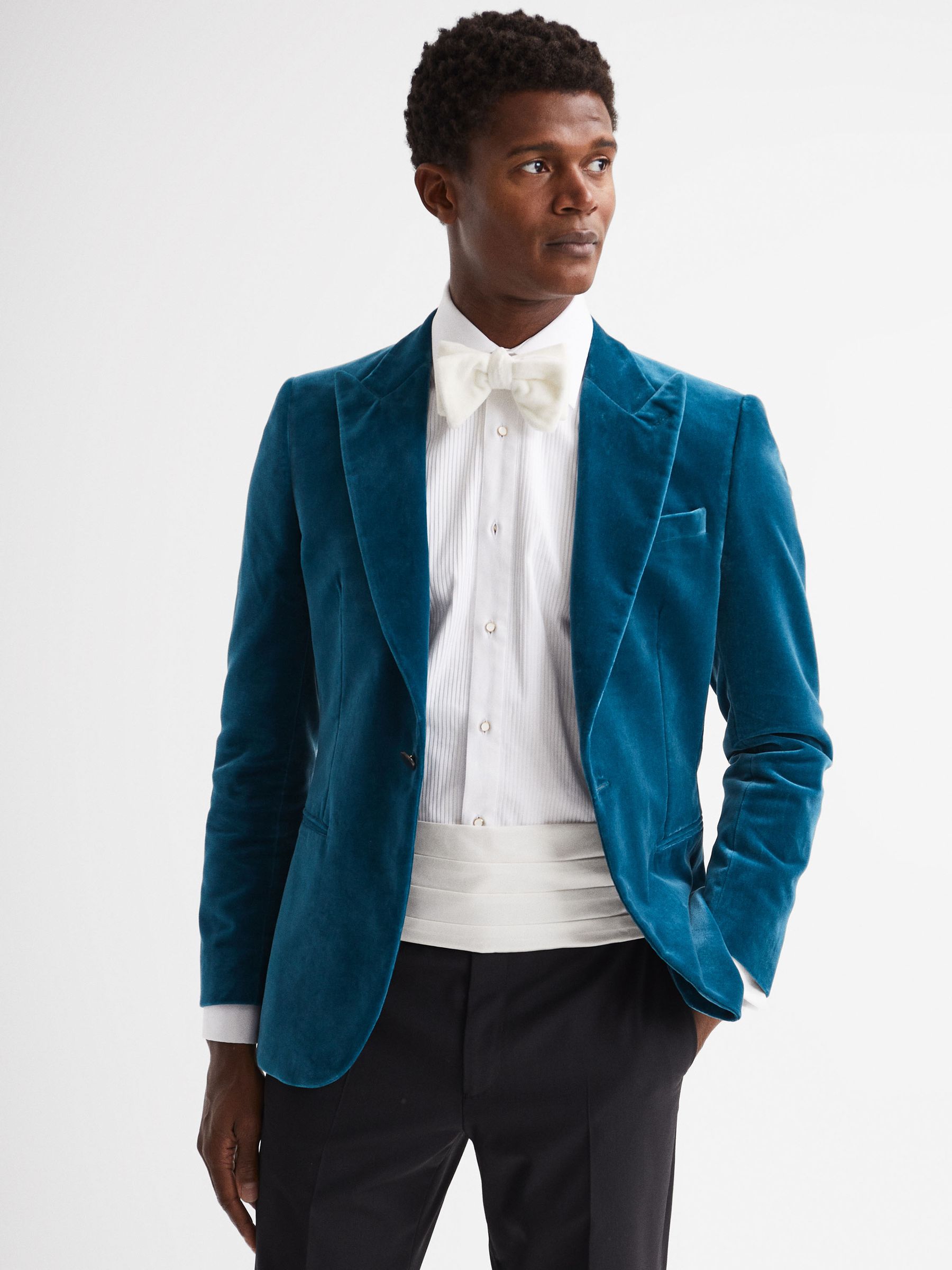 Silk Cummerbund in Ivory - Image 2 of 5