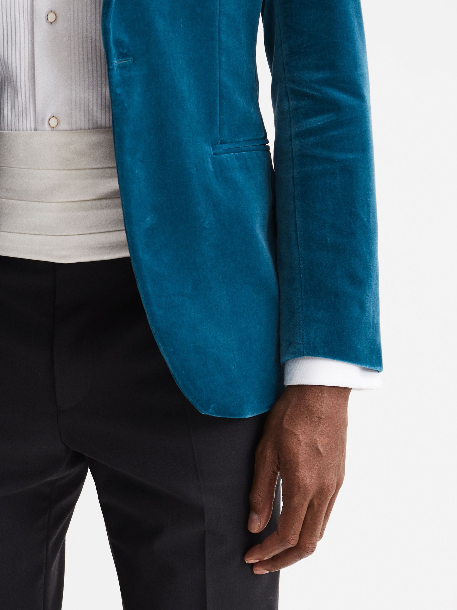 Silk Cummerbund in Ivory - Image 3 of 5