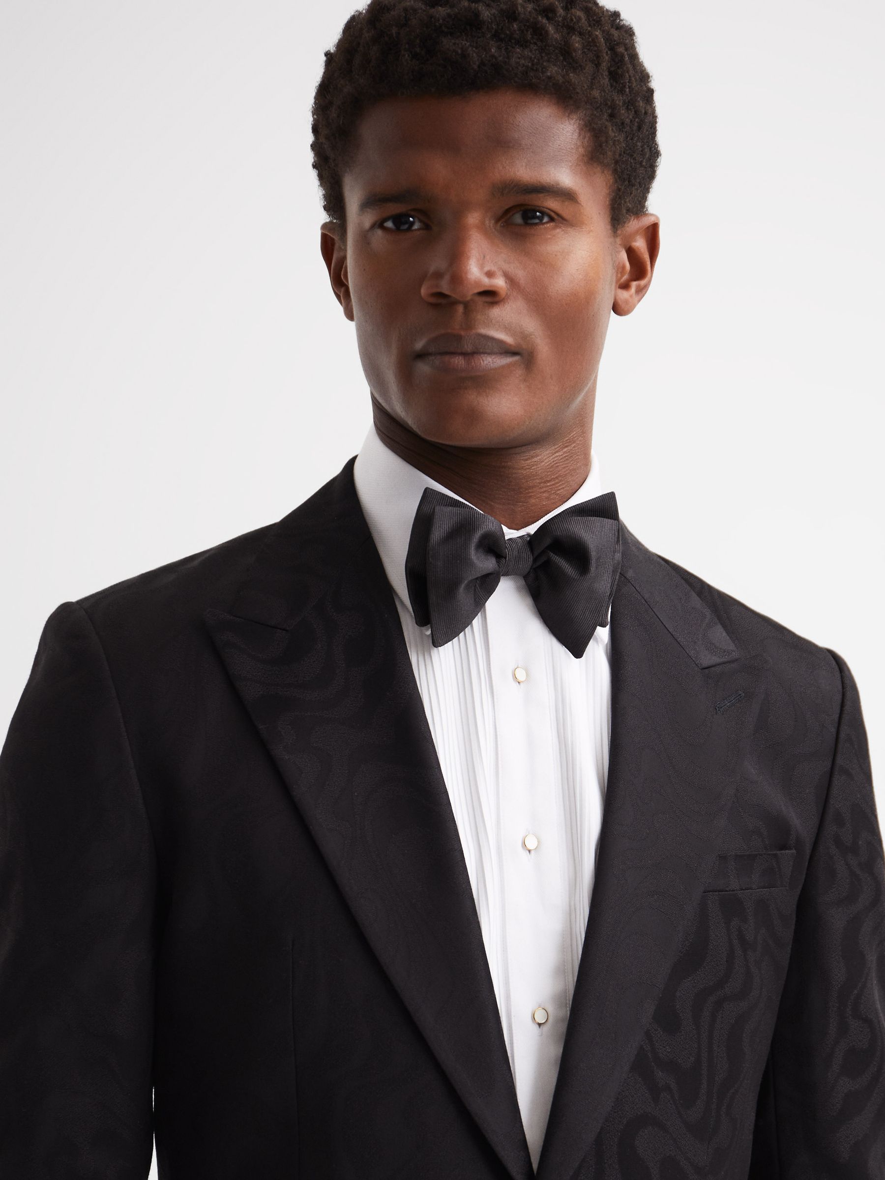 Silk Bow Tie in Black - Image 2 of 4