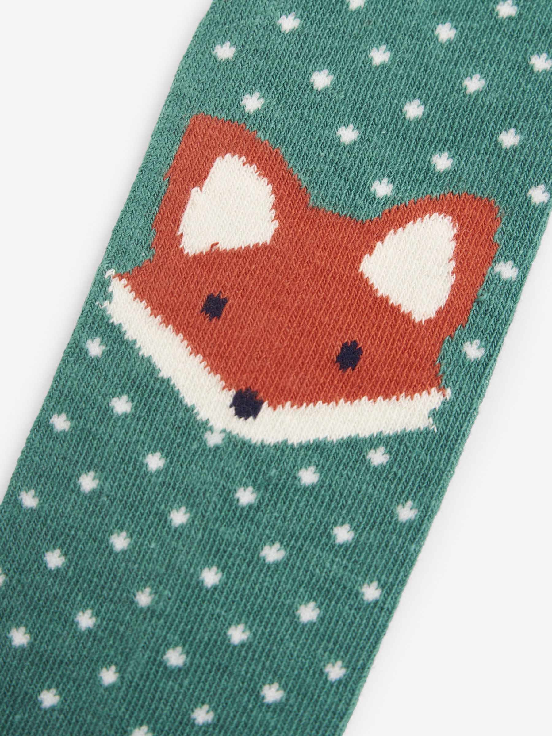 Green Spotted Fox Knee Cotton Rich Tights - Image 2 of 2
