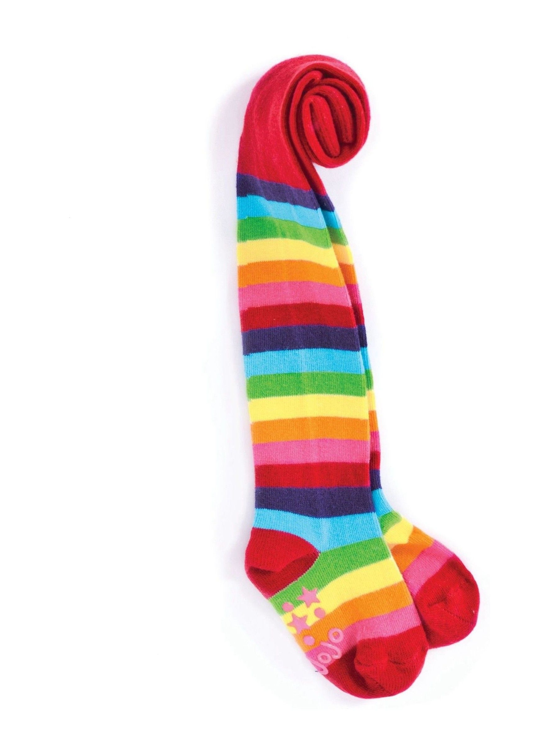 Stripe Cotton Rich Tights in Rainbow - Image 2 of 3