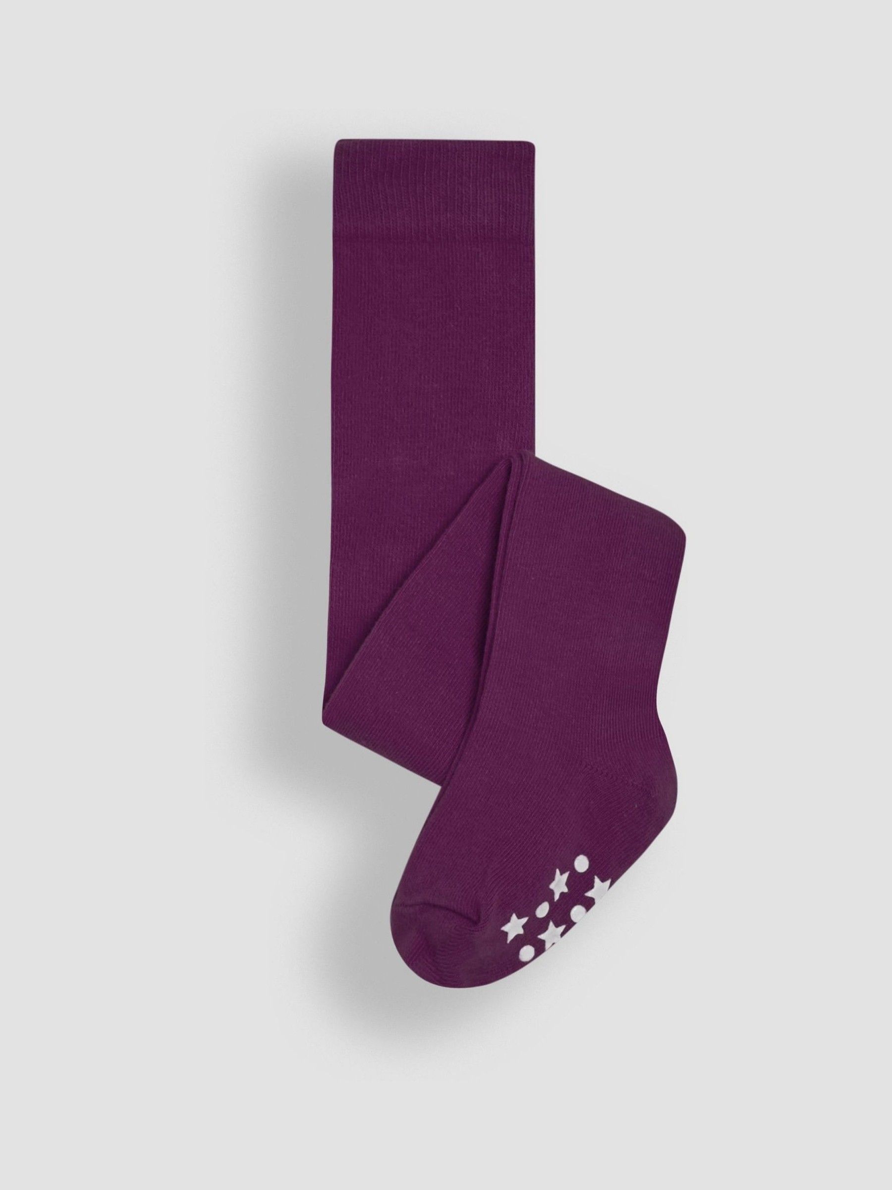 Plum Cotton Rich Plain Tights - Image 1 of 3