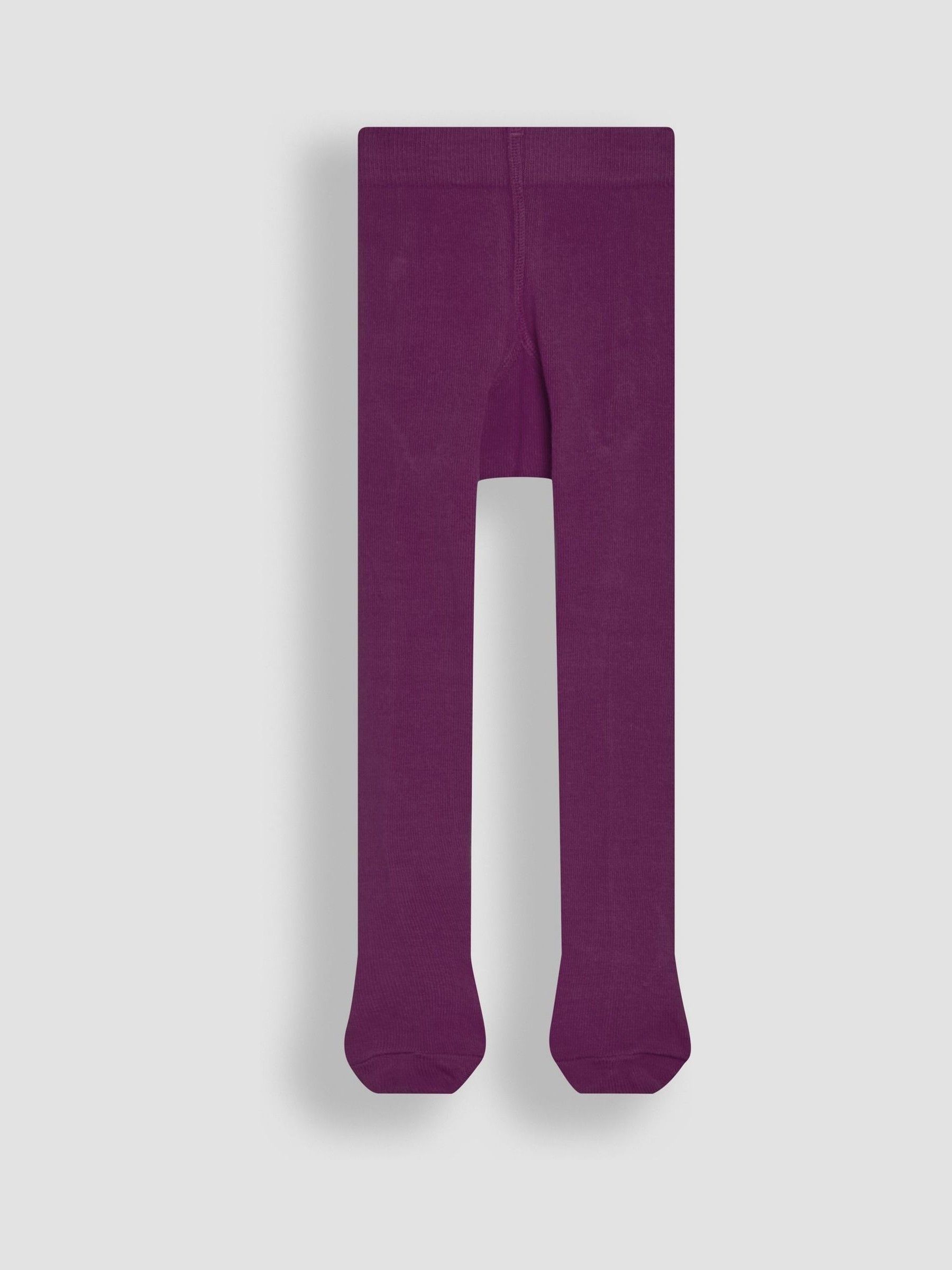 Plum Cotton Rich Plain Tights - Image 2 of 3