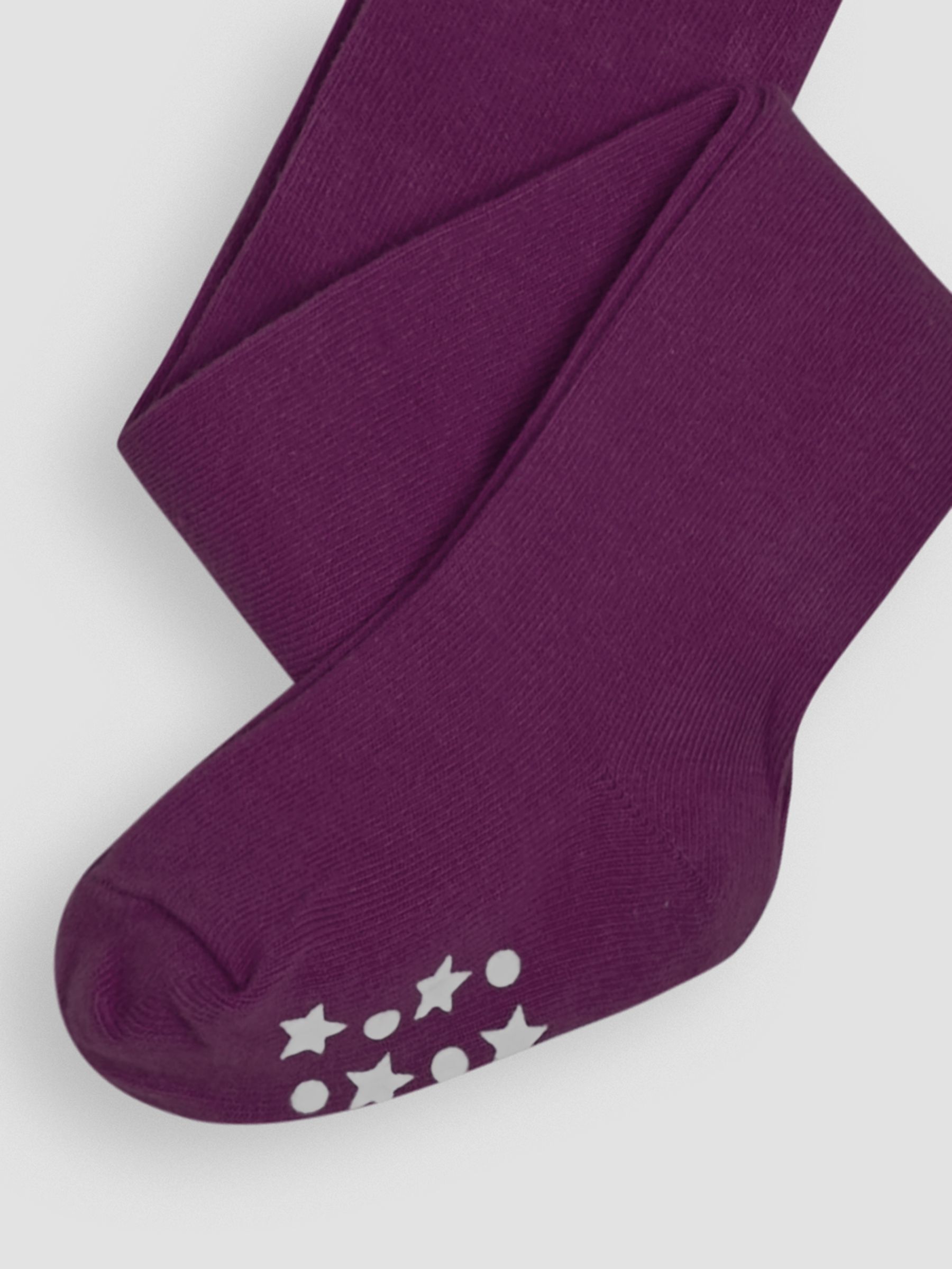 Plum Cotton Rich Plain Tights - Image 3 of 3