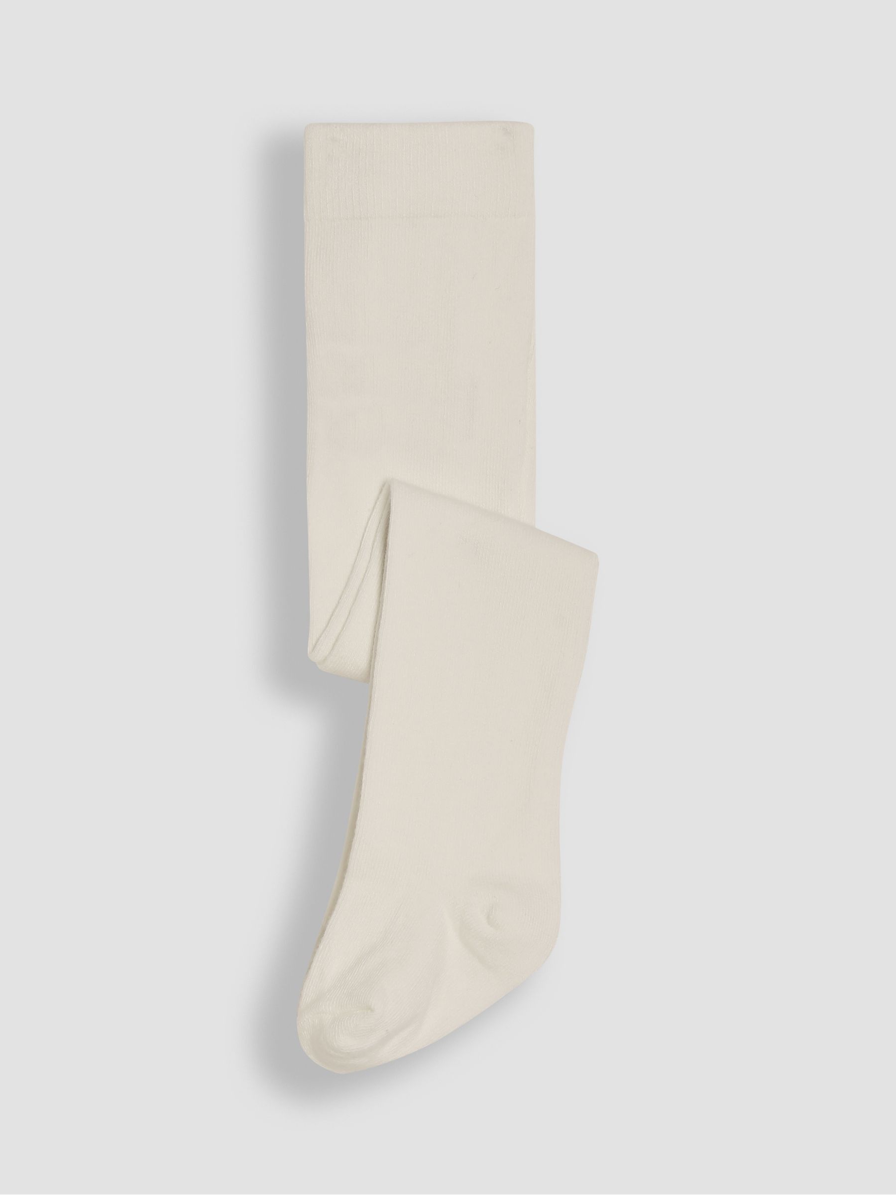 Cream Cotton Rich Plain Tights - Image 1 of 3