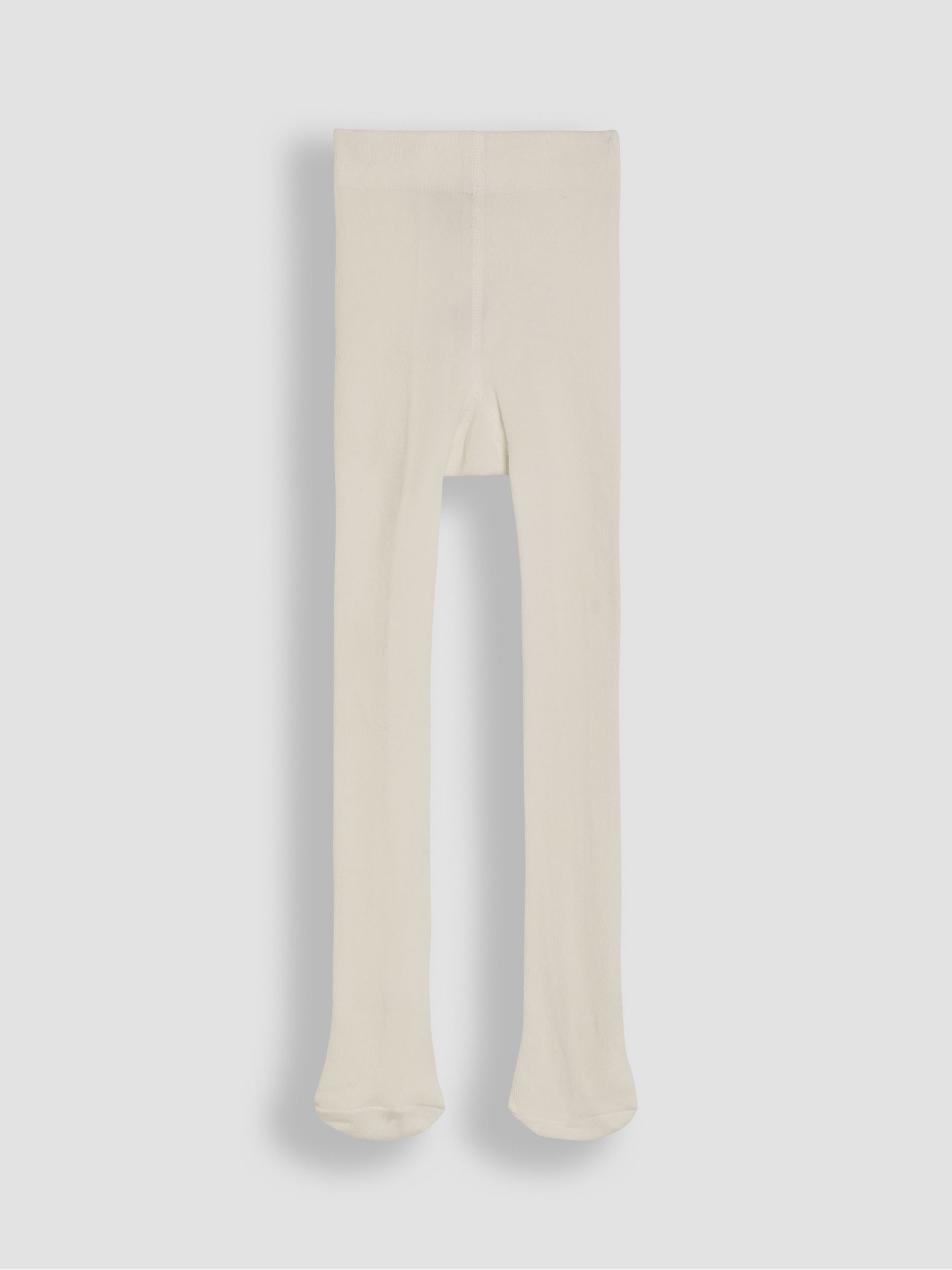 Cream Cotton Rich Plain Tights - Image 2 of 3