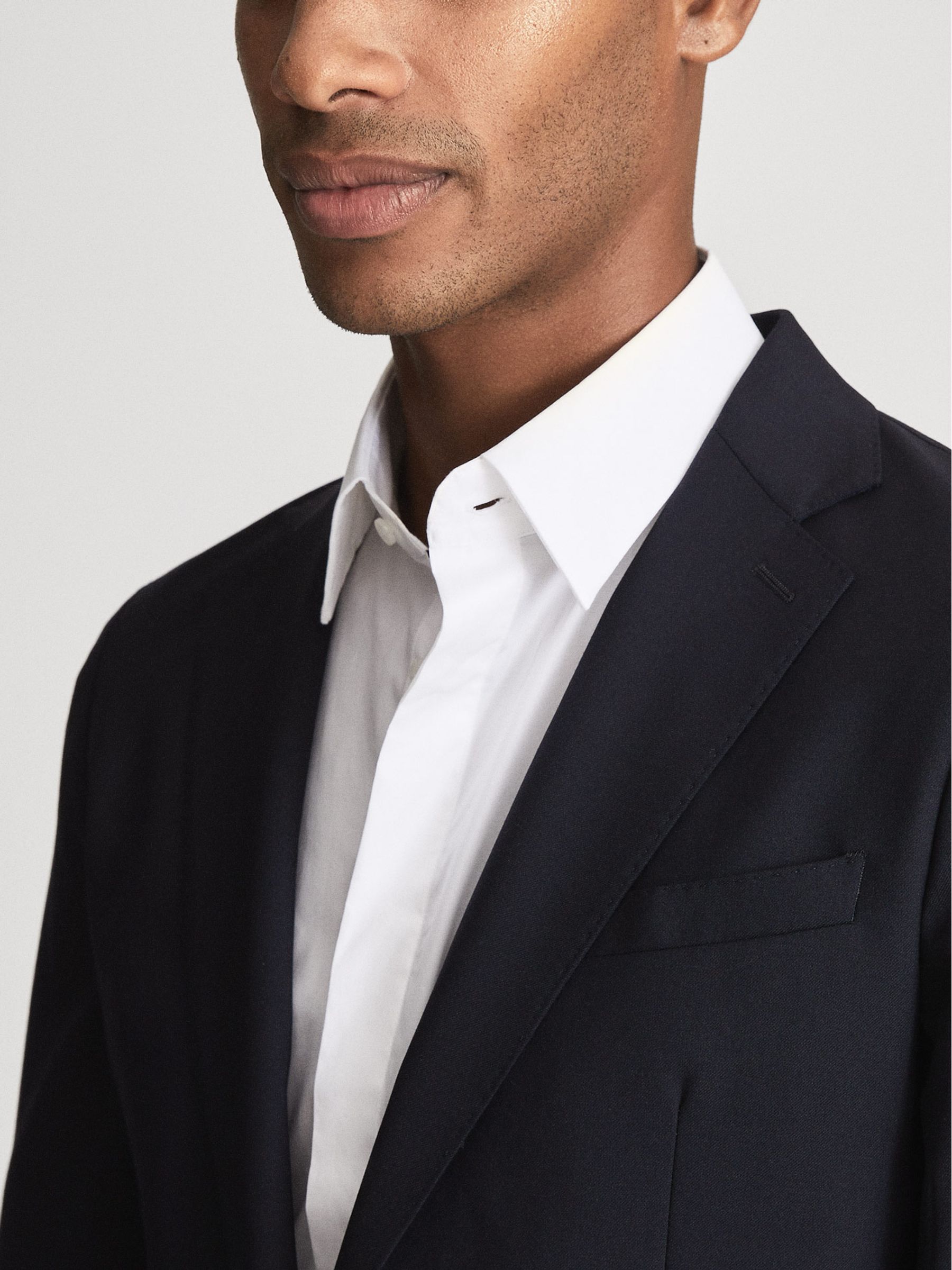 Washable Slim Fit Blazer in Navy - Image 3 of 4