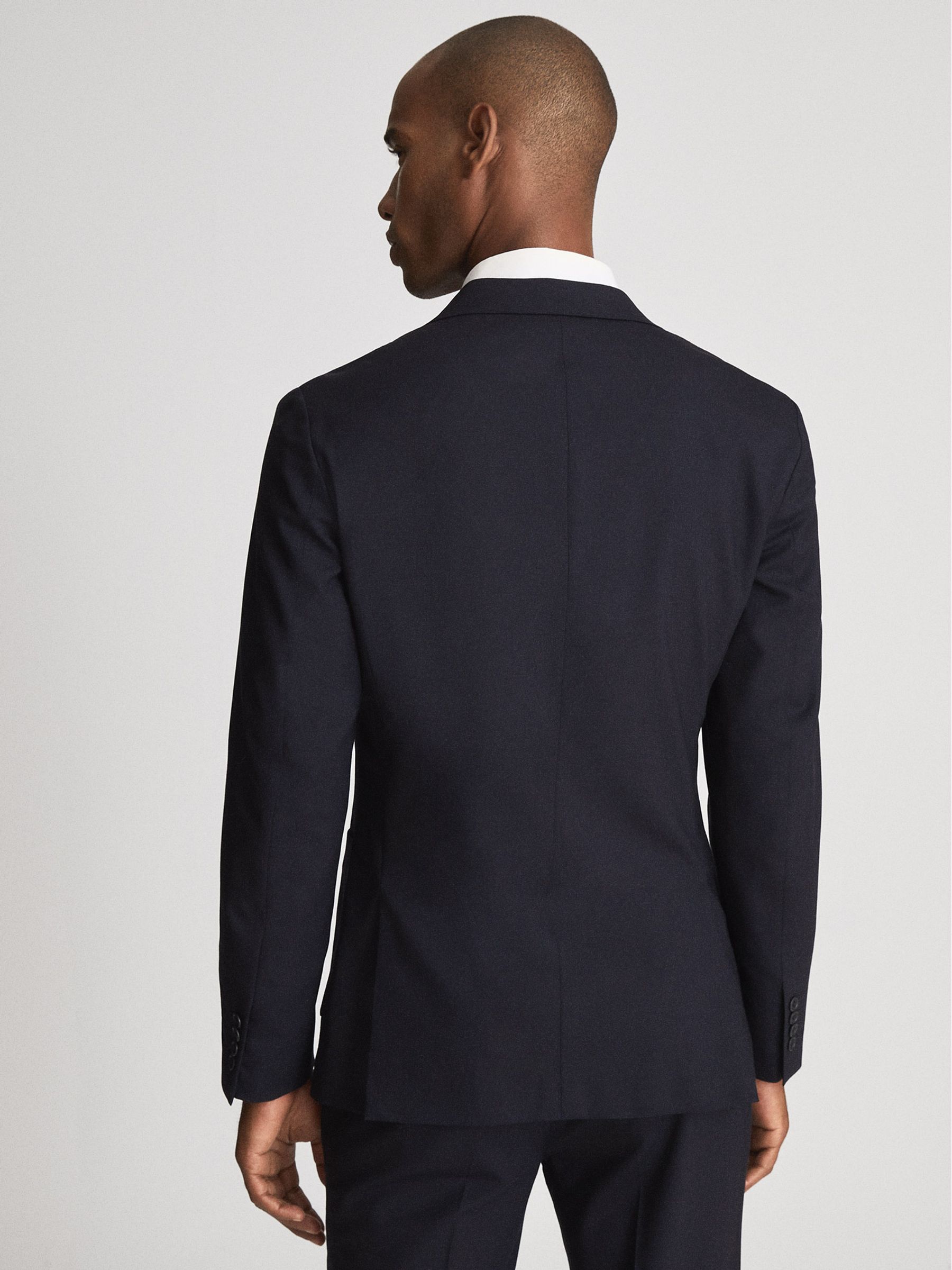 Washable Slim Fit Blazer in Navy - Image 4 of 4