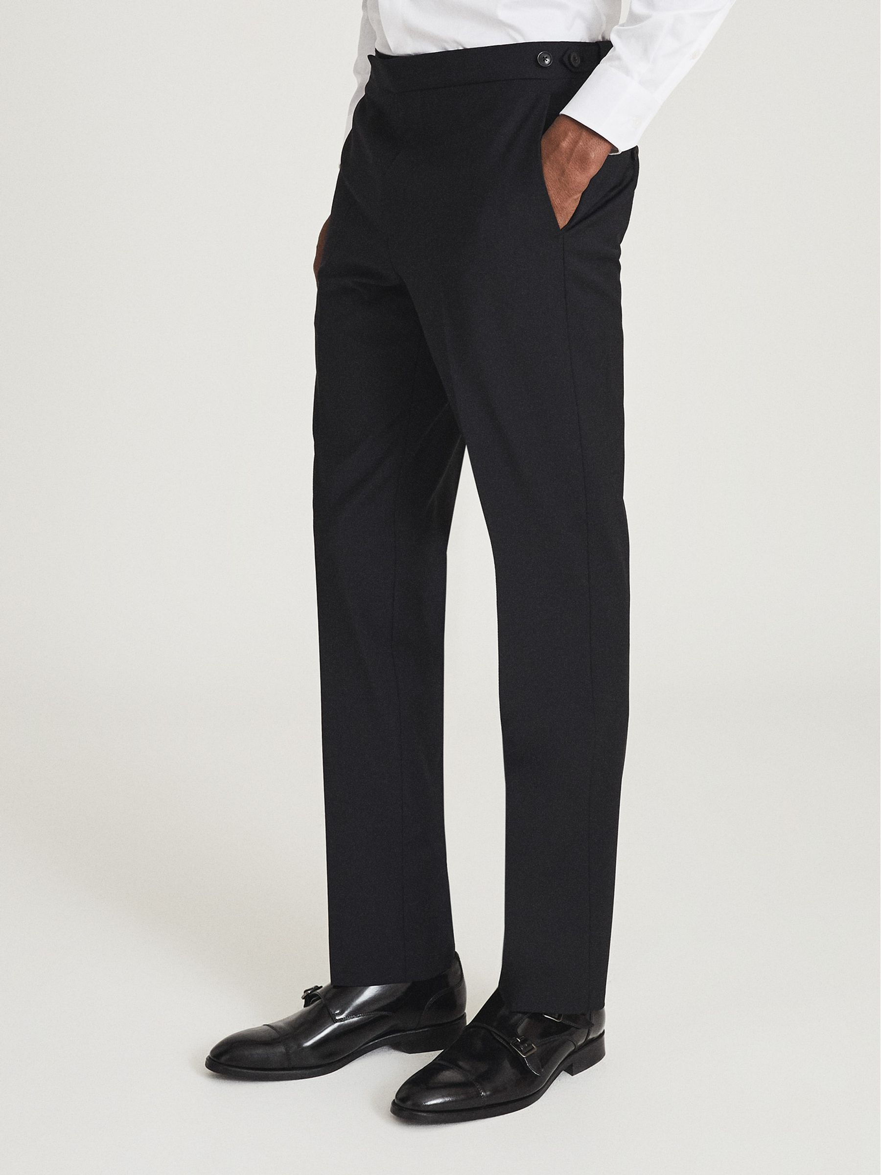 Slim Fit Travel Trousers in Black - Image 4 of 6
