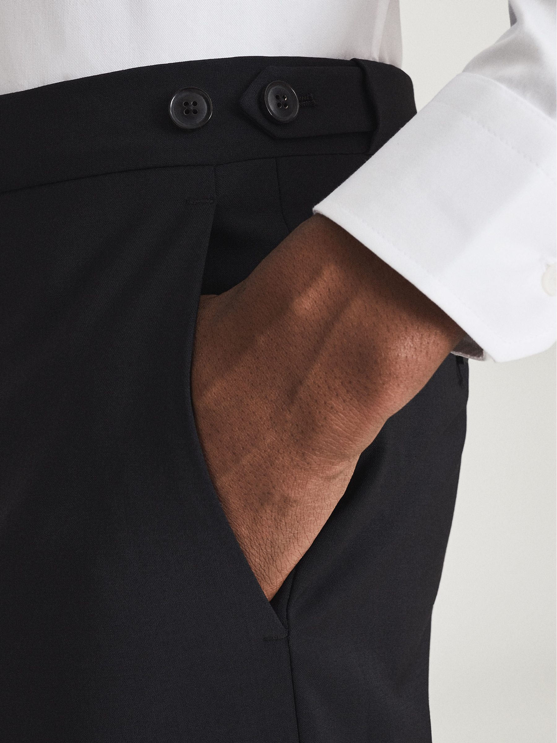 Slim Fit Travel Trousers in Black - Image 6 of 6