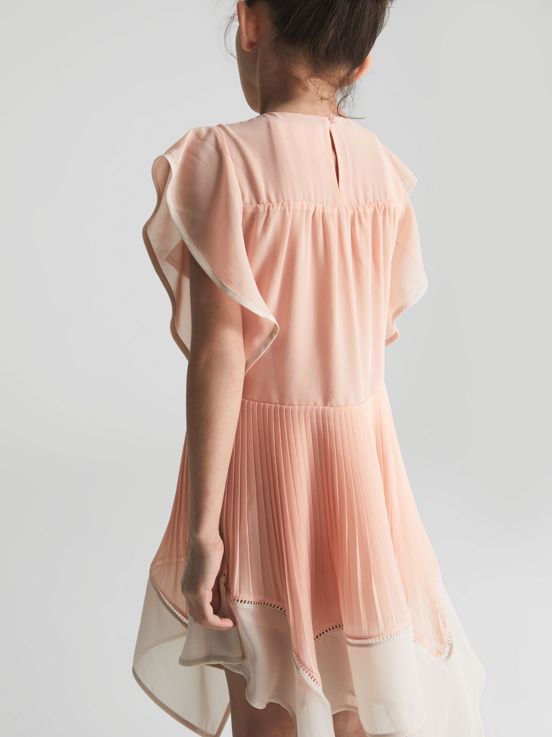 Dip Hem Dress in Orange - Image 5 of 6