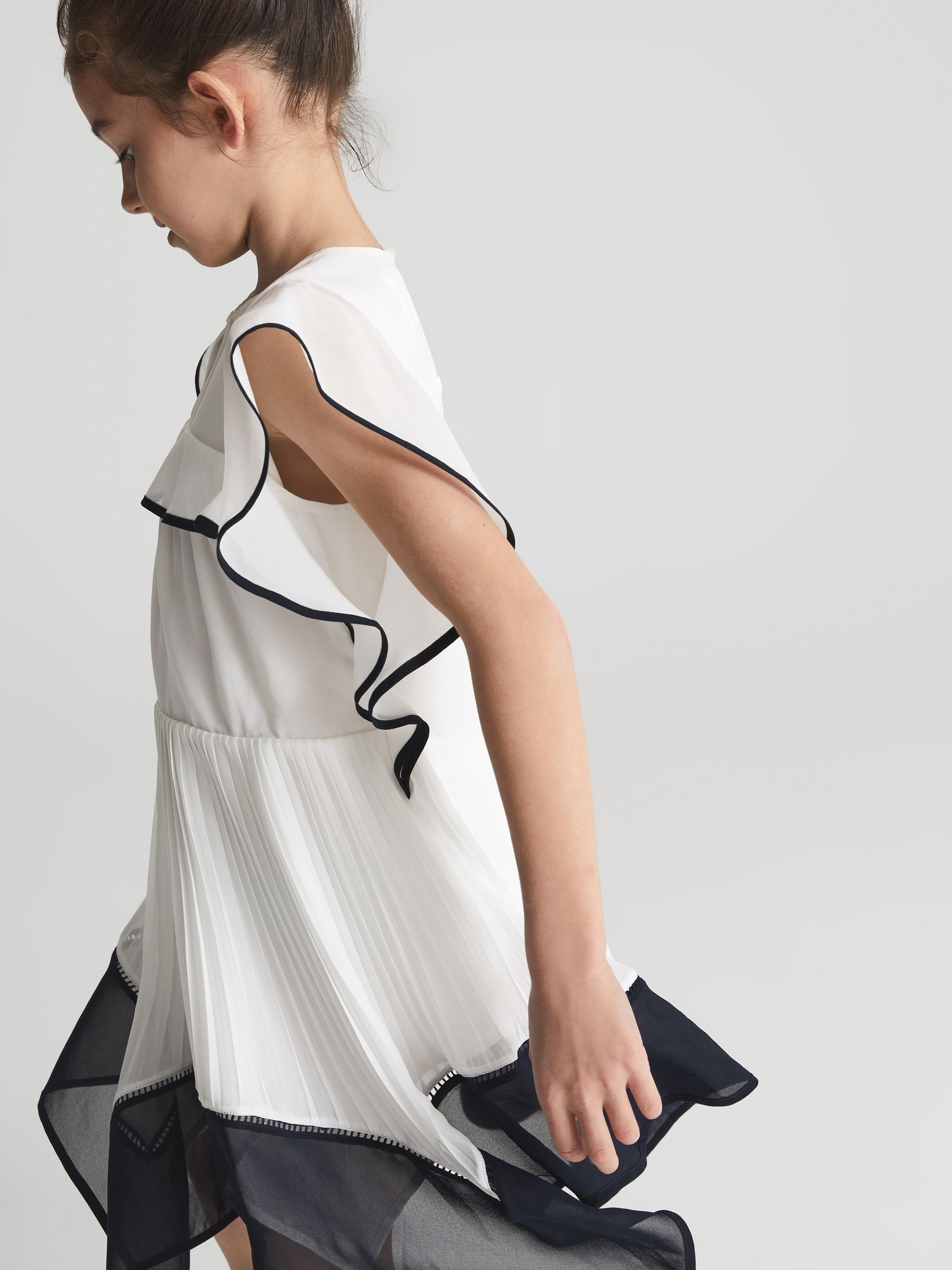 Dip Hem Dress in Ivory - Image 4 of 6