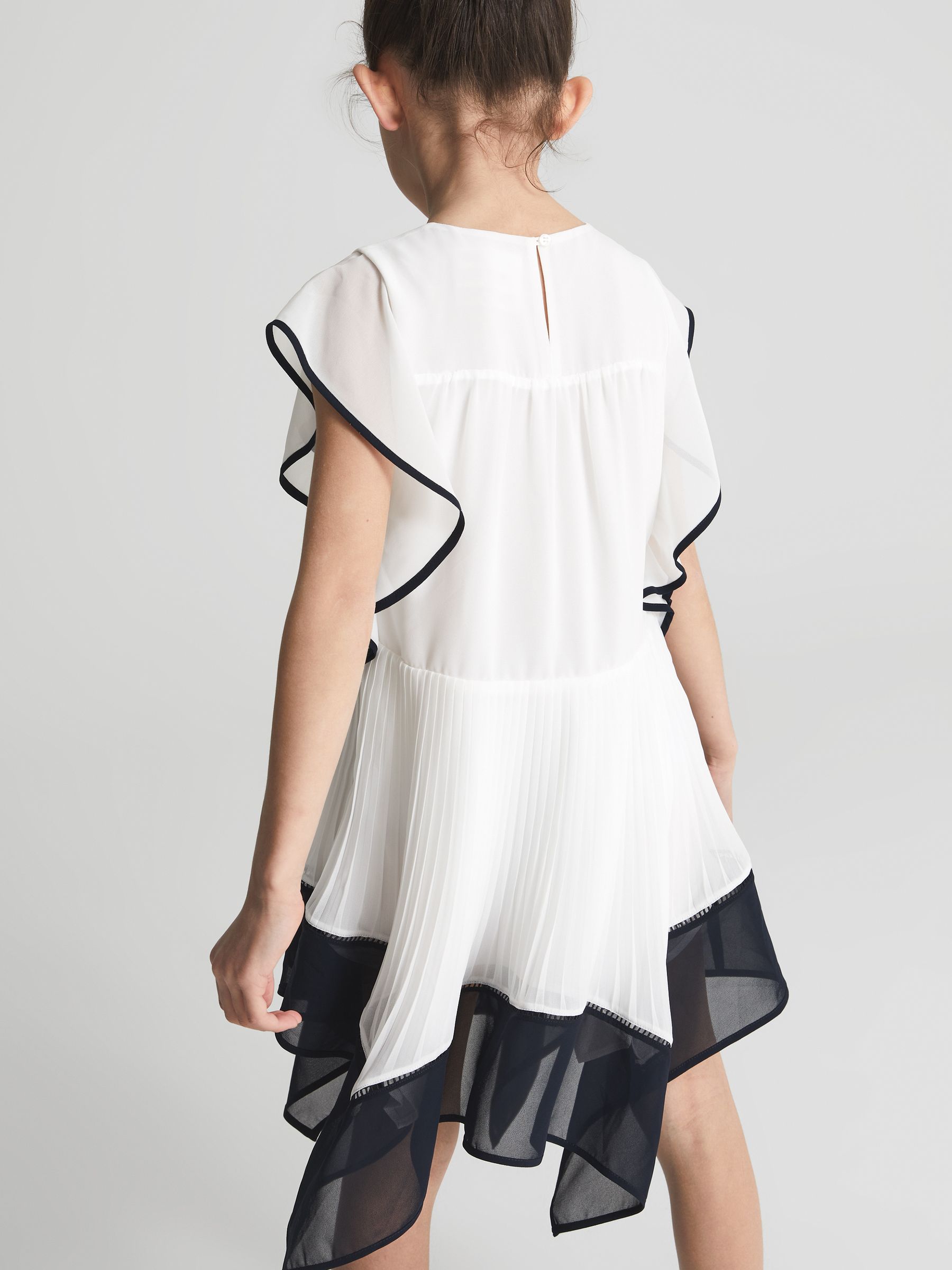 Dip Hem Dress in Ivory - Image 5 of 6