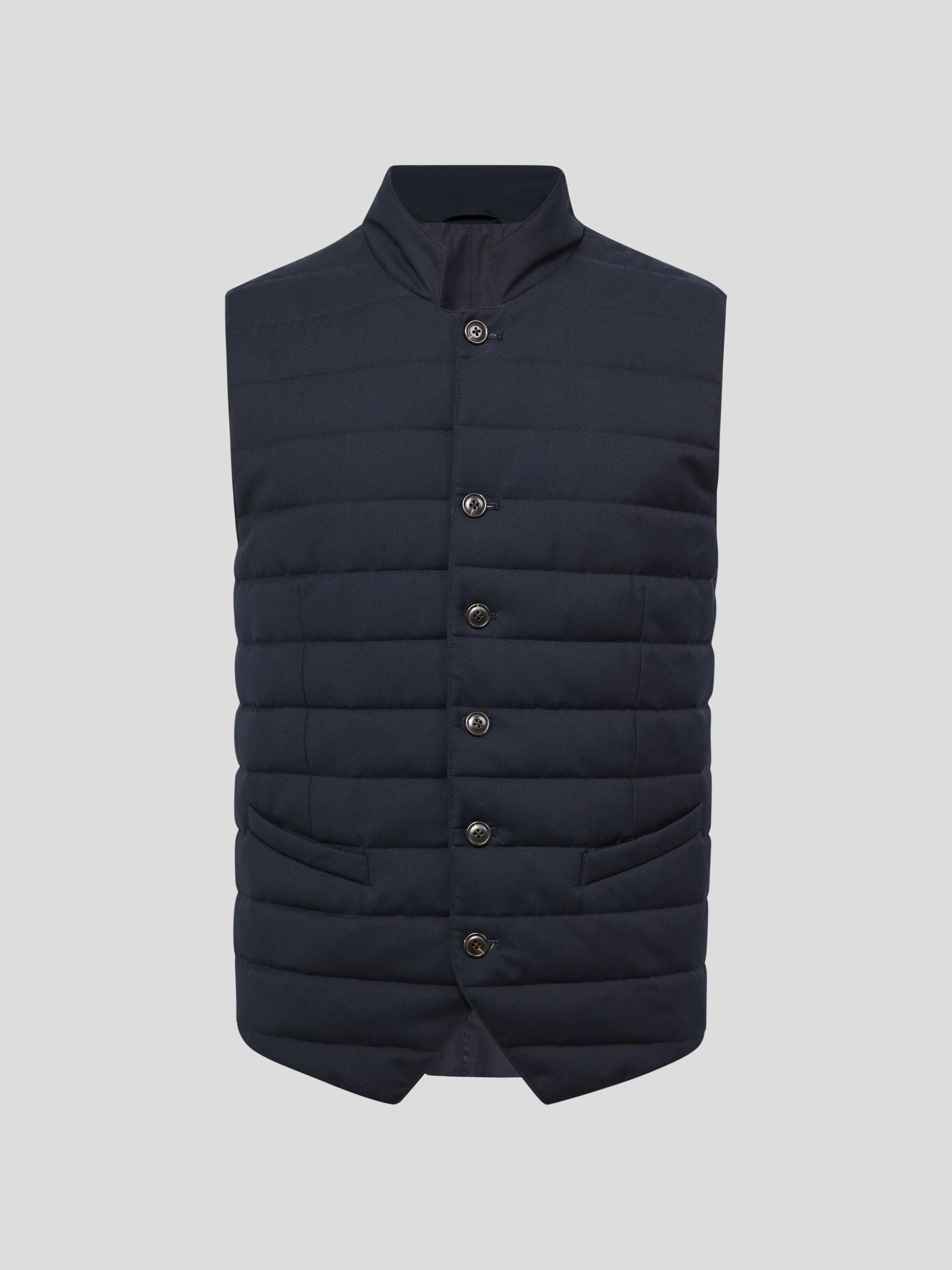 Quilted Gilet in Navy - Image 2 of 6