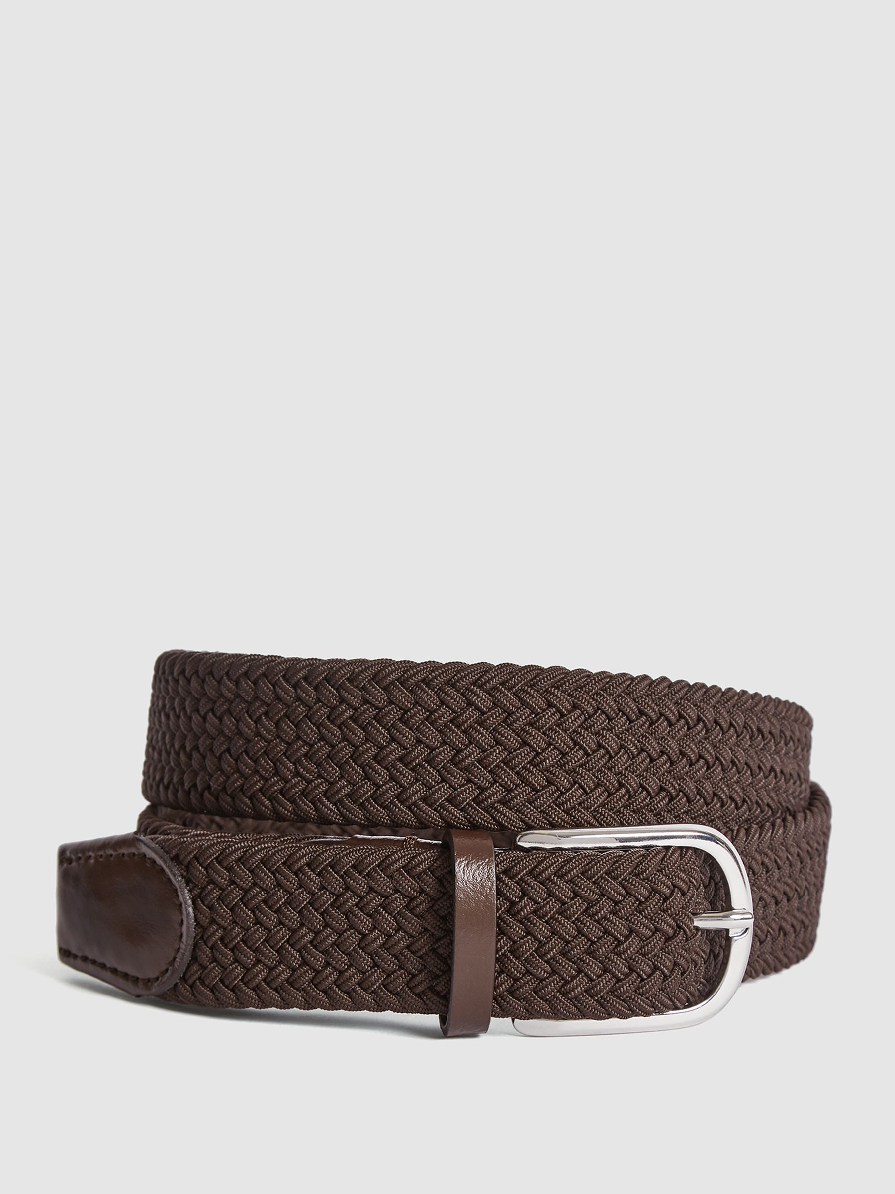 Woven Belt in Mid Brown - Image 1 of 4