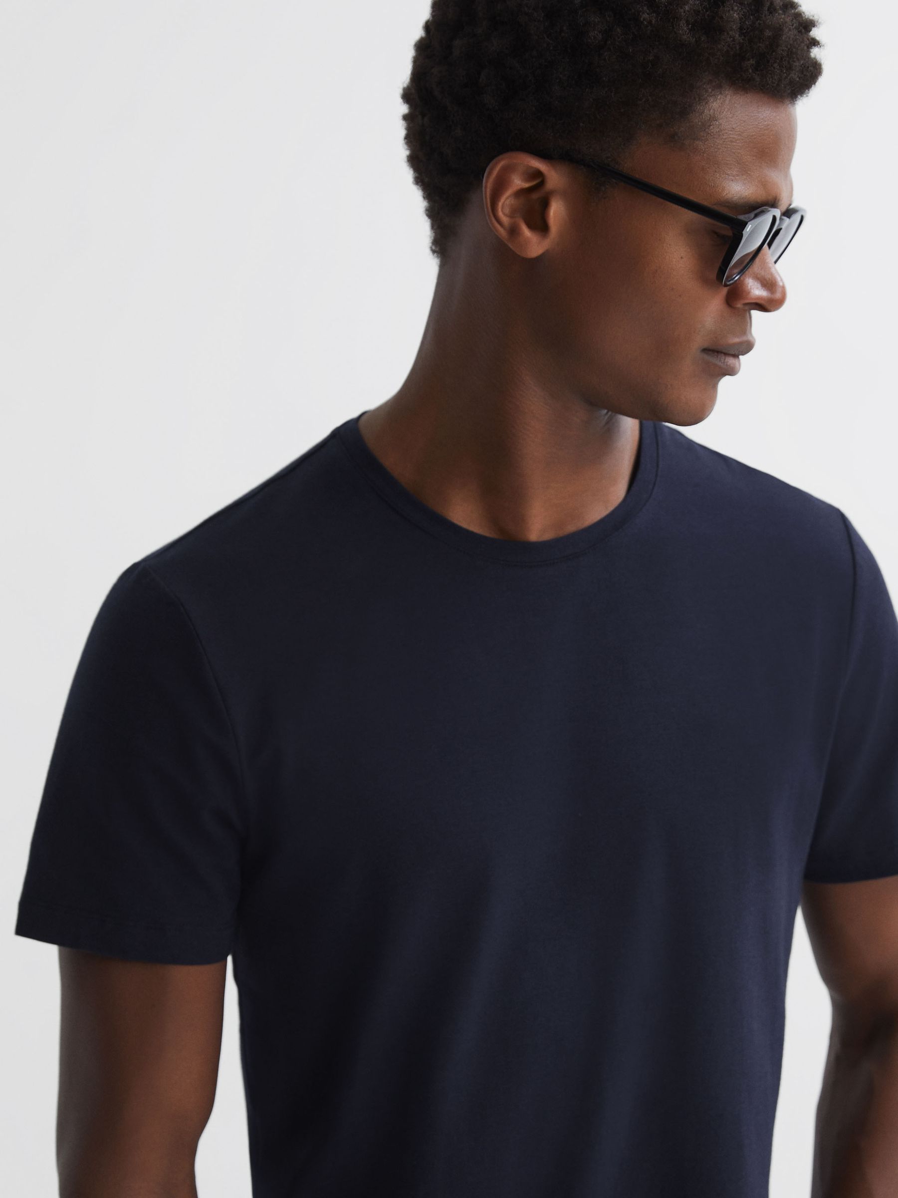 Paige Crew Neck T-Shirt in Deep Anchor - Image 1 of 4