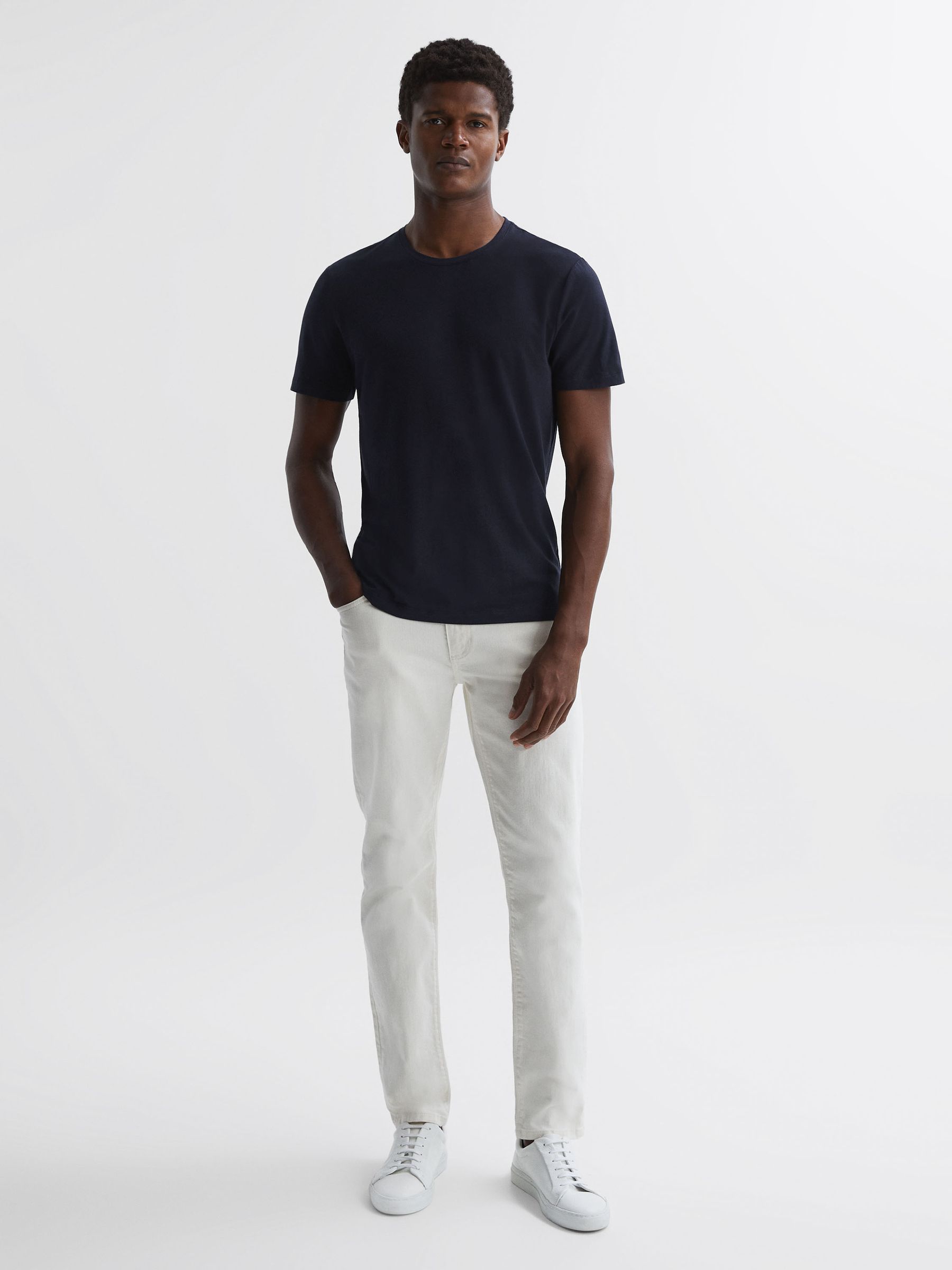 Paige Crew Neck T-Shirt in Deep Anchor - Image 3 of 4