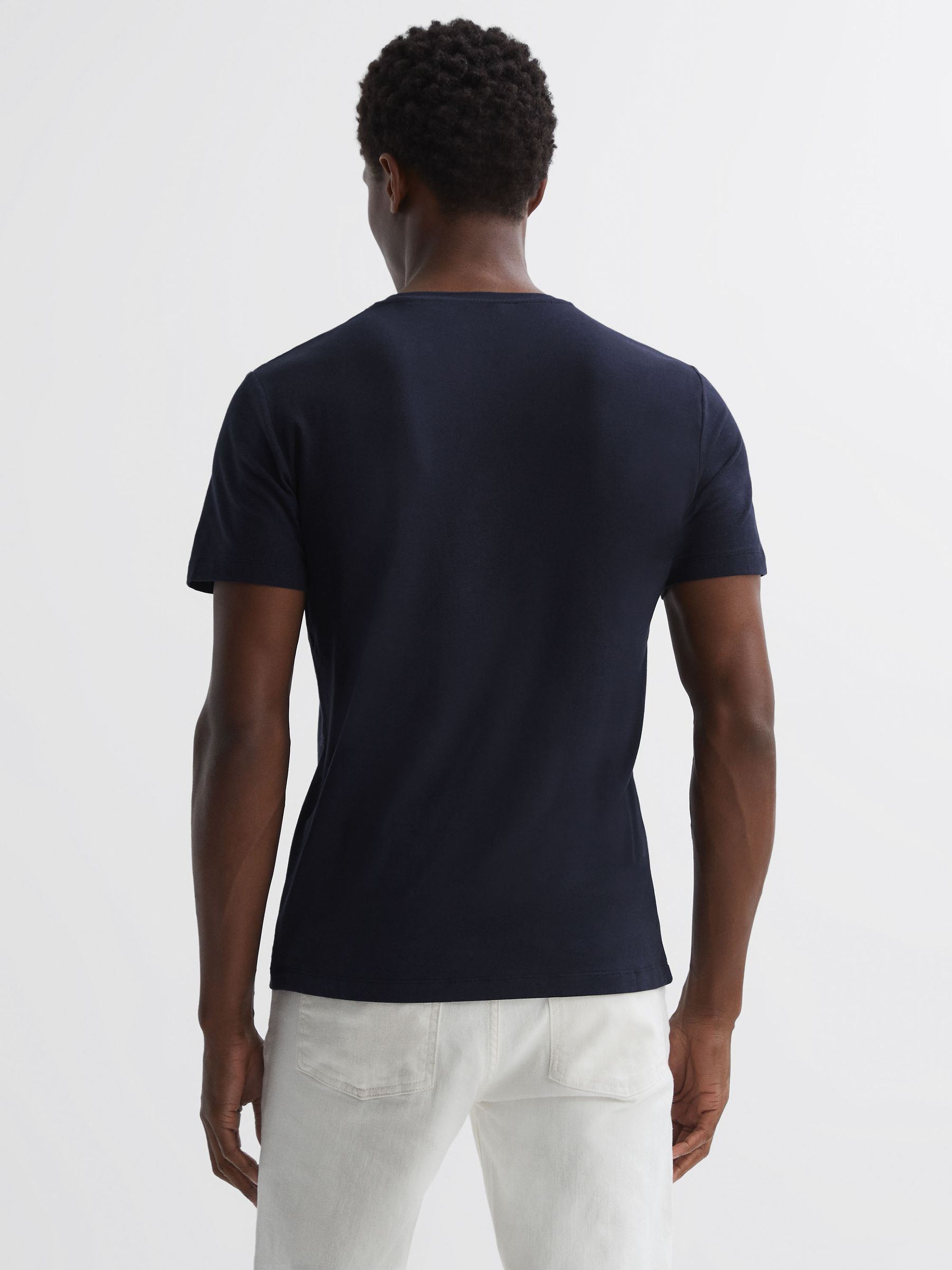 Paige Crew Neck T-Shirt in Deep Anchor - Image 4 of 4