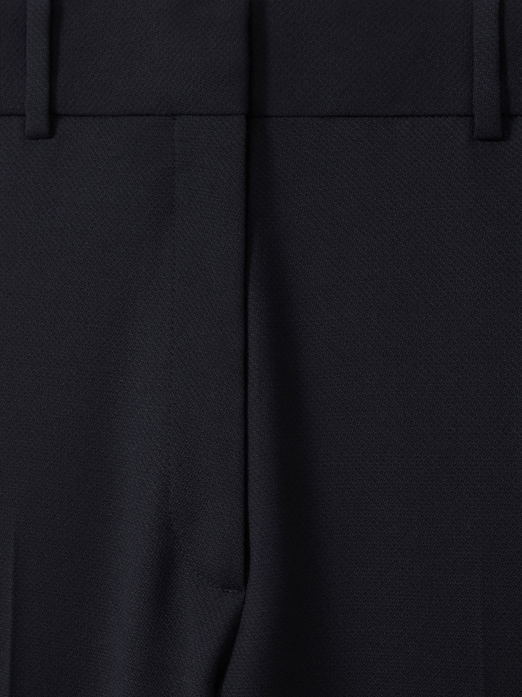 Petite Wool-Blend Tailored Flared Suit Trousers in Navy - image 5
