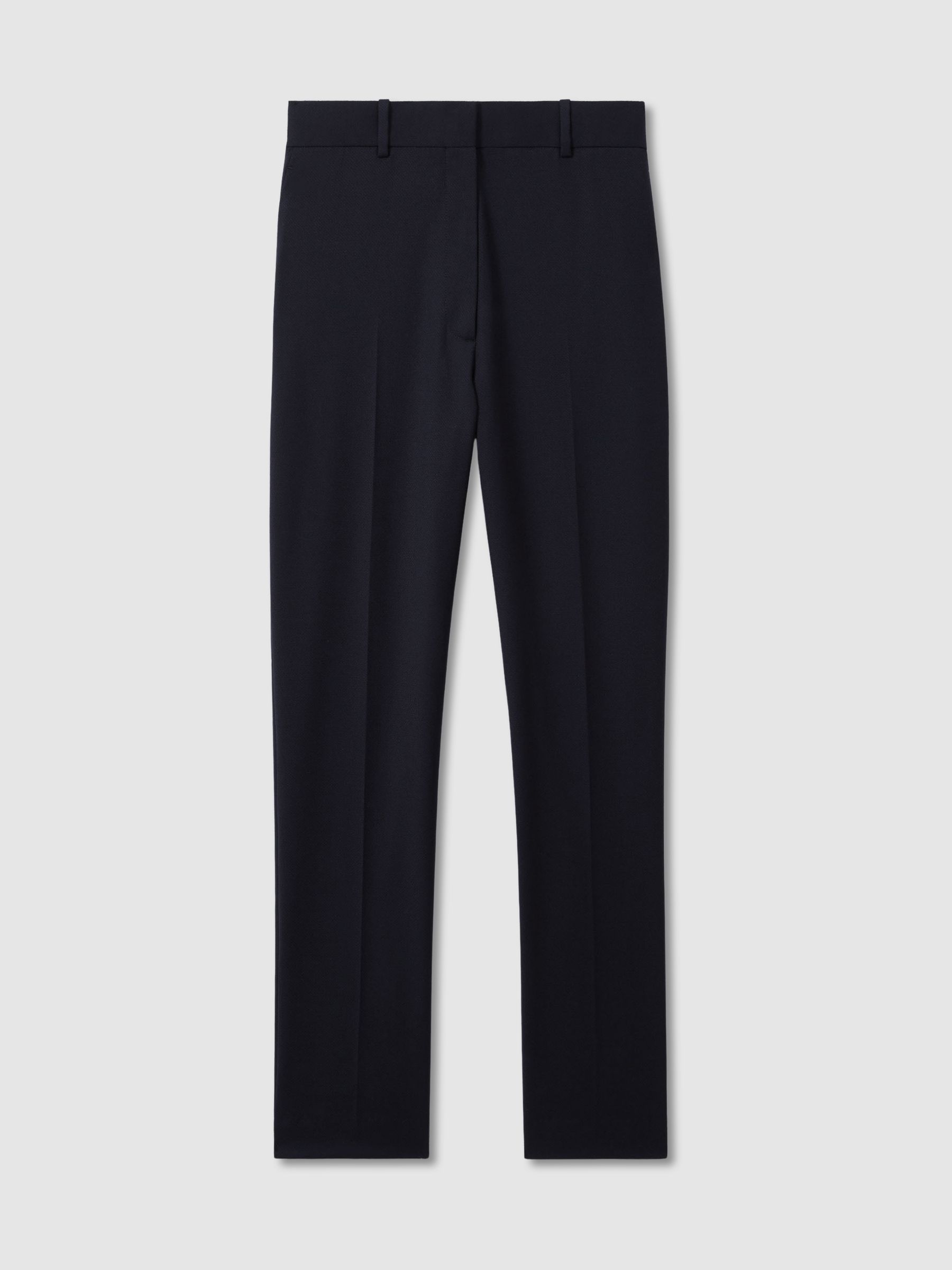 Wool-Blend Tailored Flared Suit Trousers in Navy - Image 2 of 6