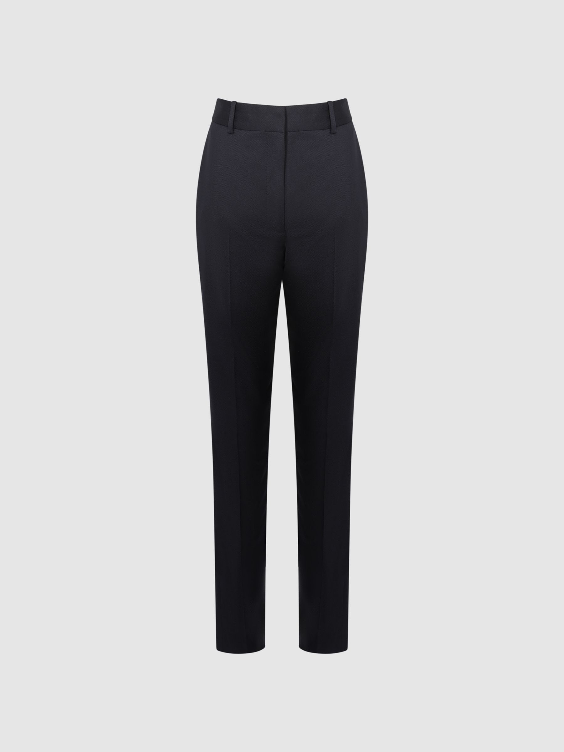 Petite Wool Blend Tapered Suit Trousers in Navy - Image 2 of 5