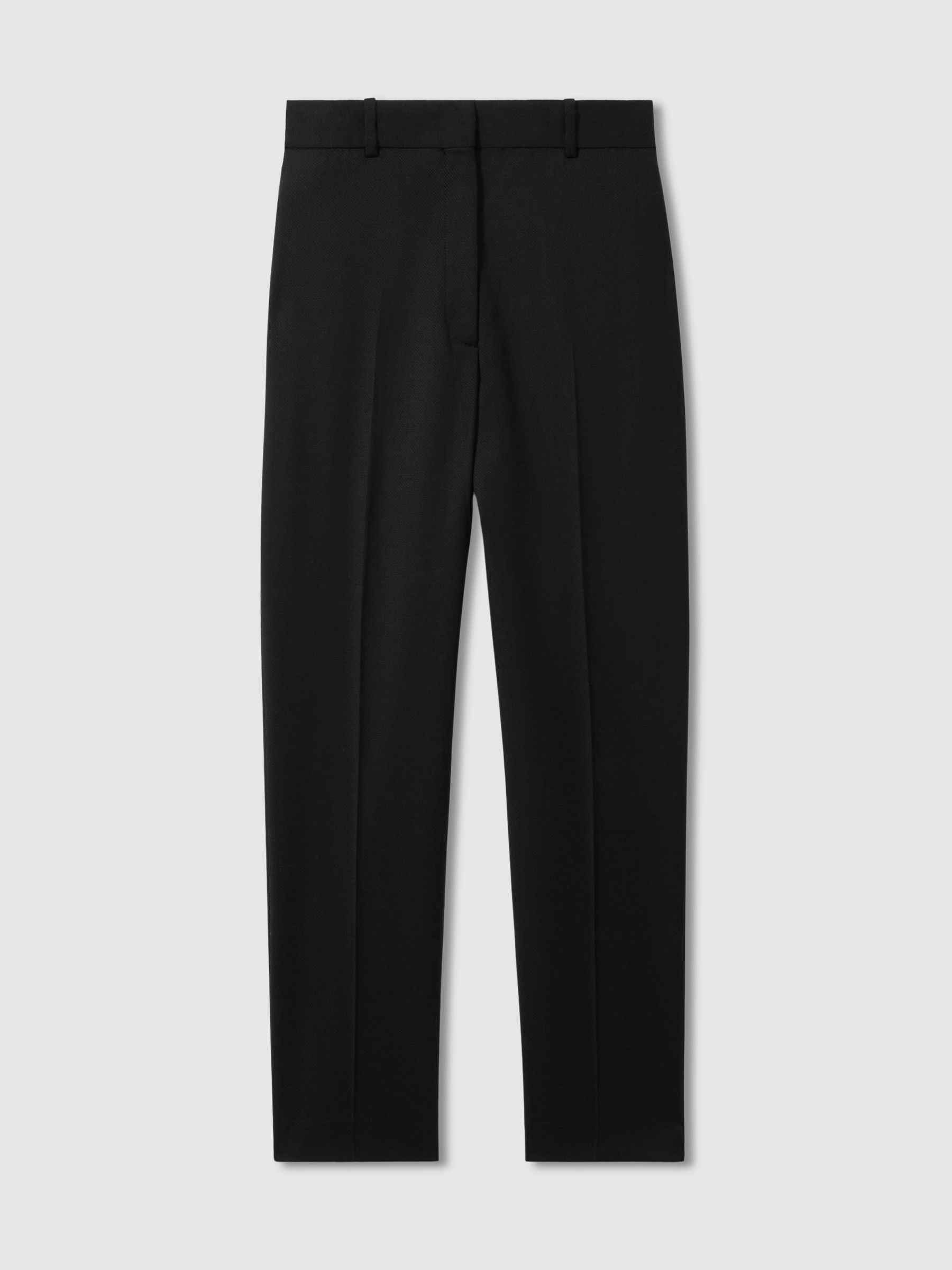 Petite Wool Blend Tapered Suit Trousers in Black - Image 2 of 7