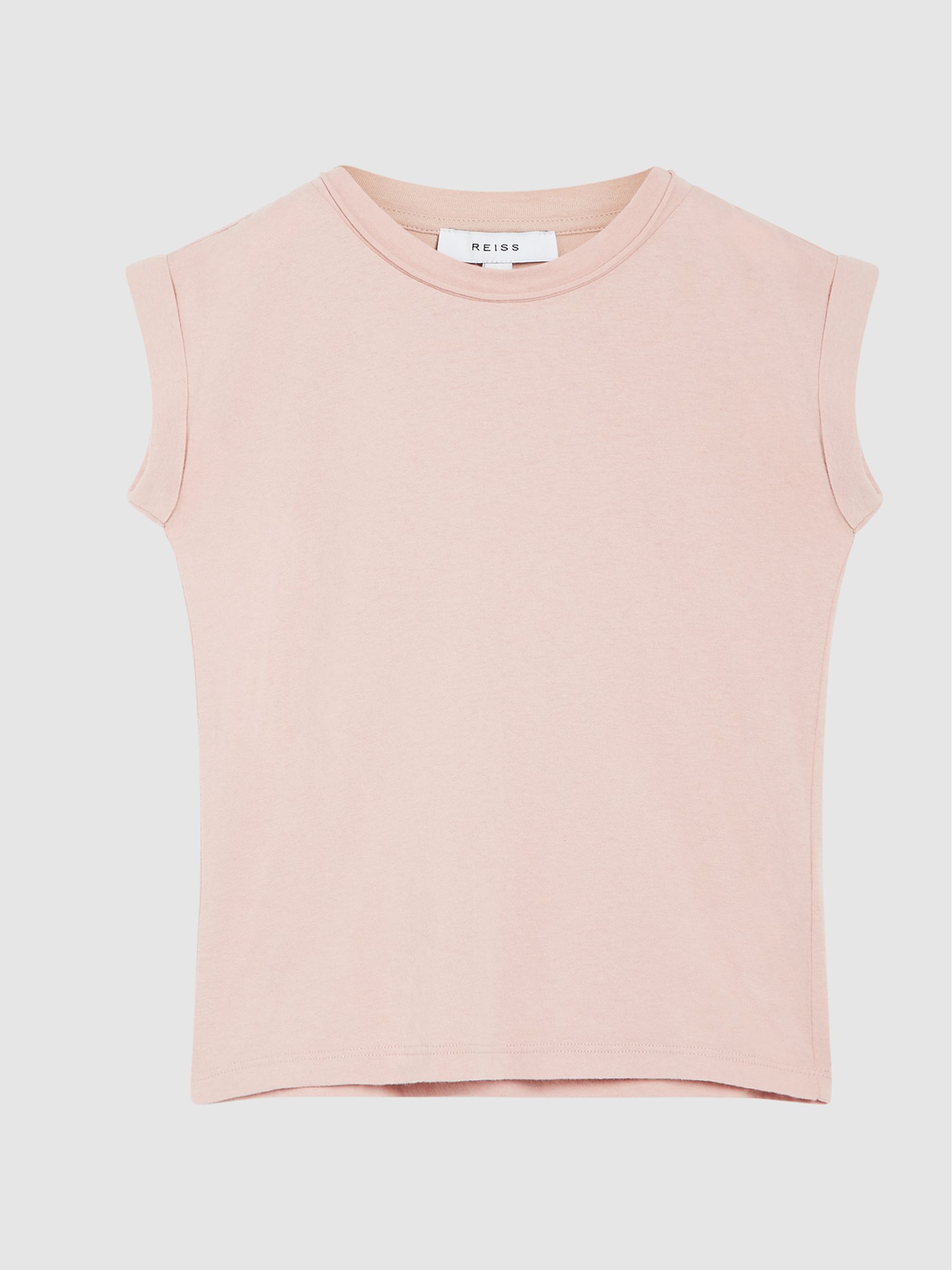 Cotton Jersey T Shirt in Pink - Image 2 of 6