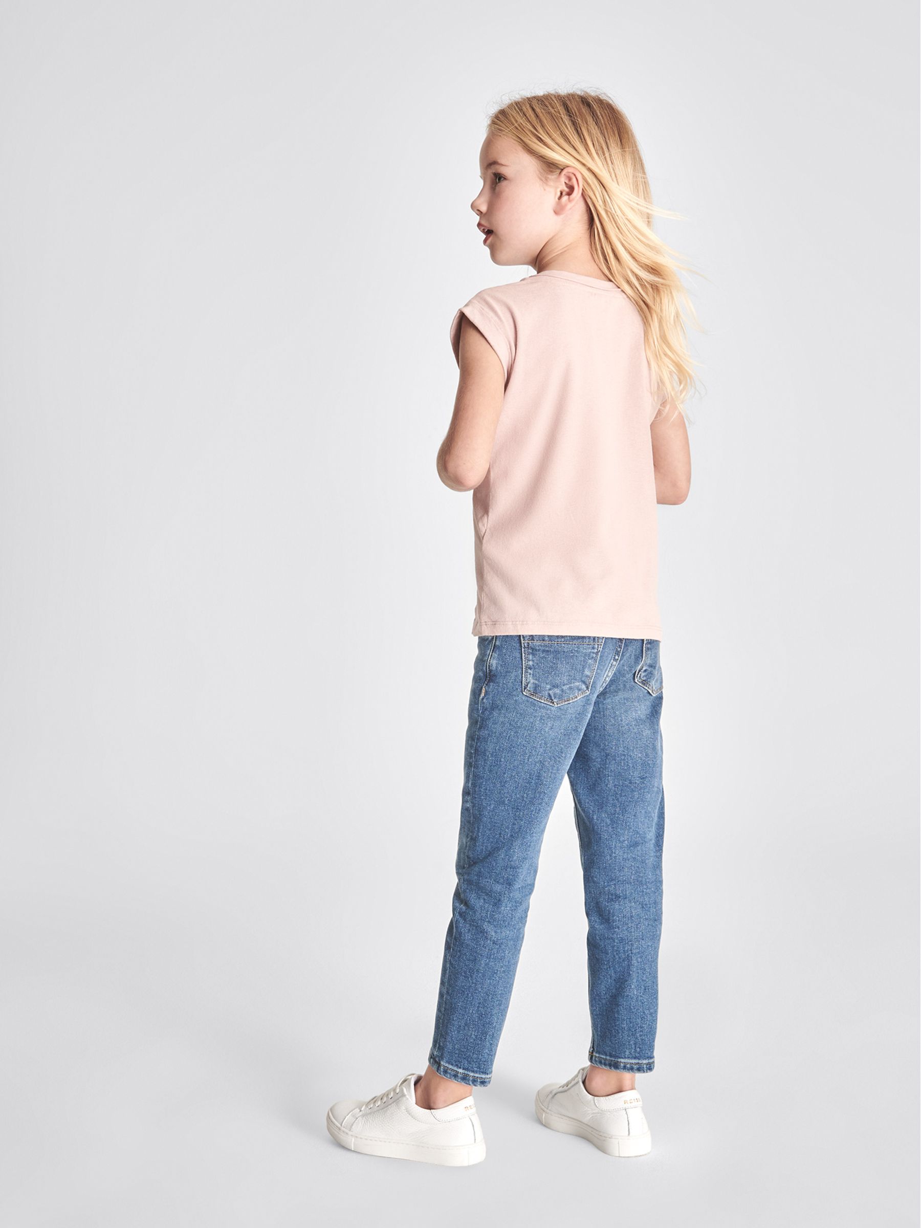 Cotton Jersey T Shirt in Pink - Image 5 of 6