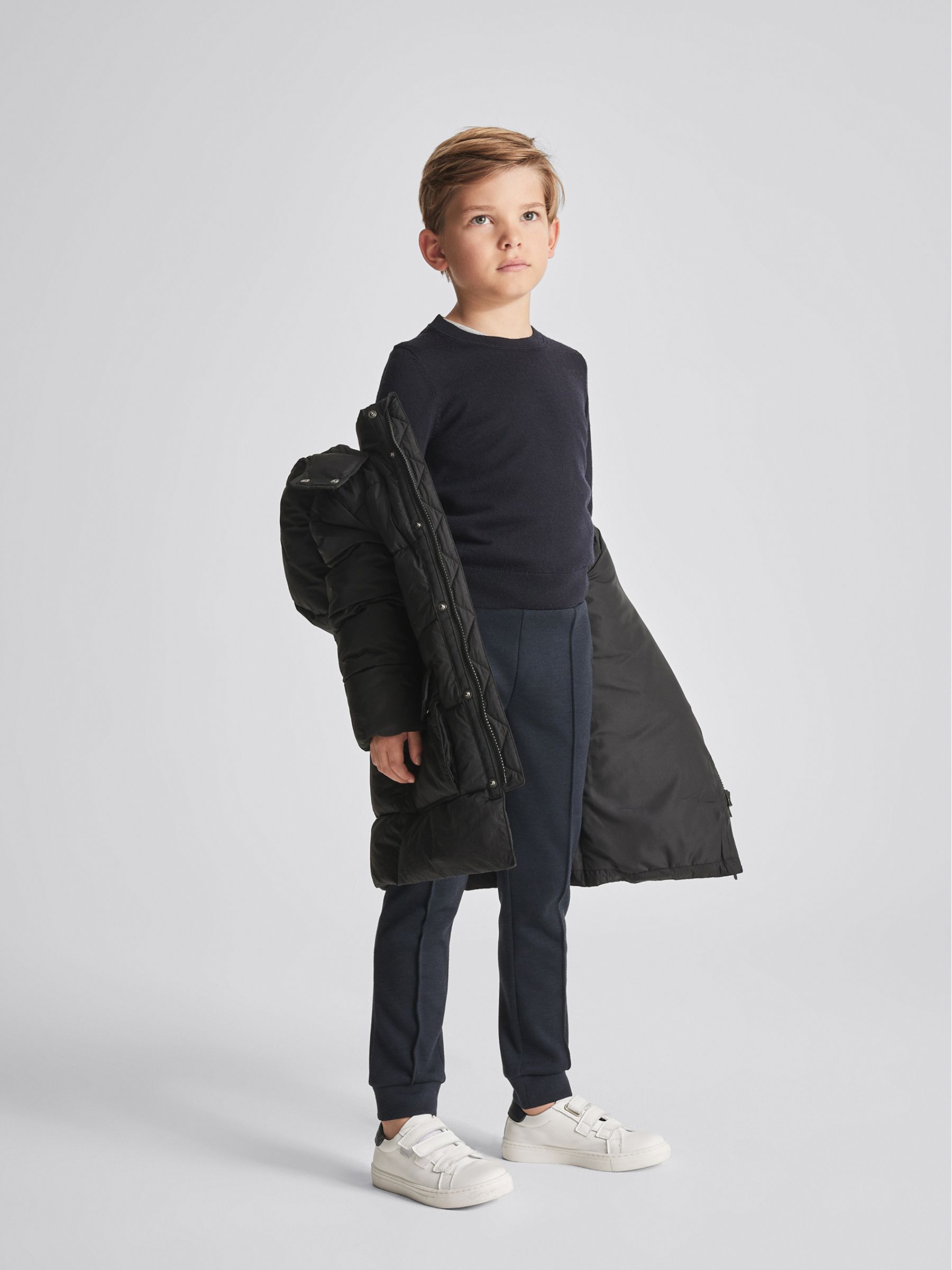 Hooded Puffer Jacket in Black - Image 1 of 6