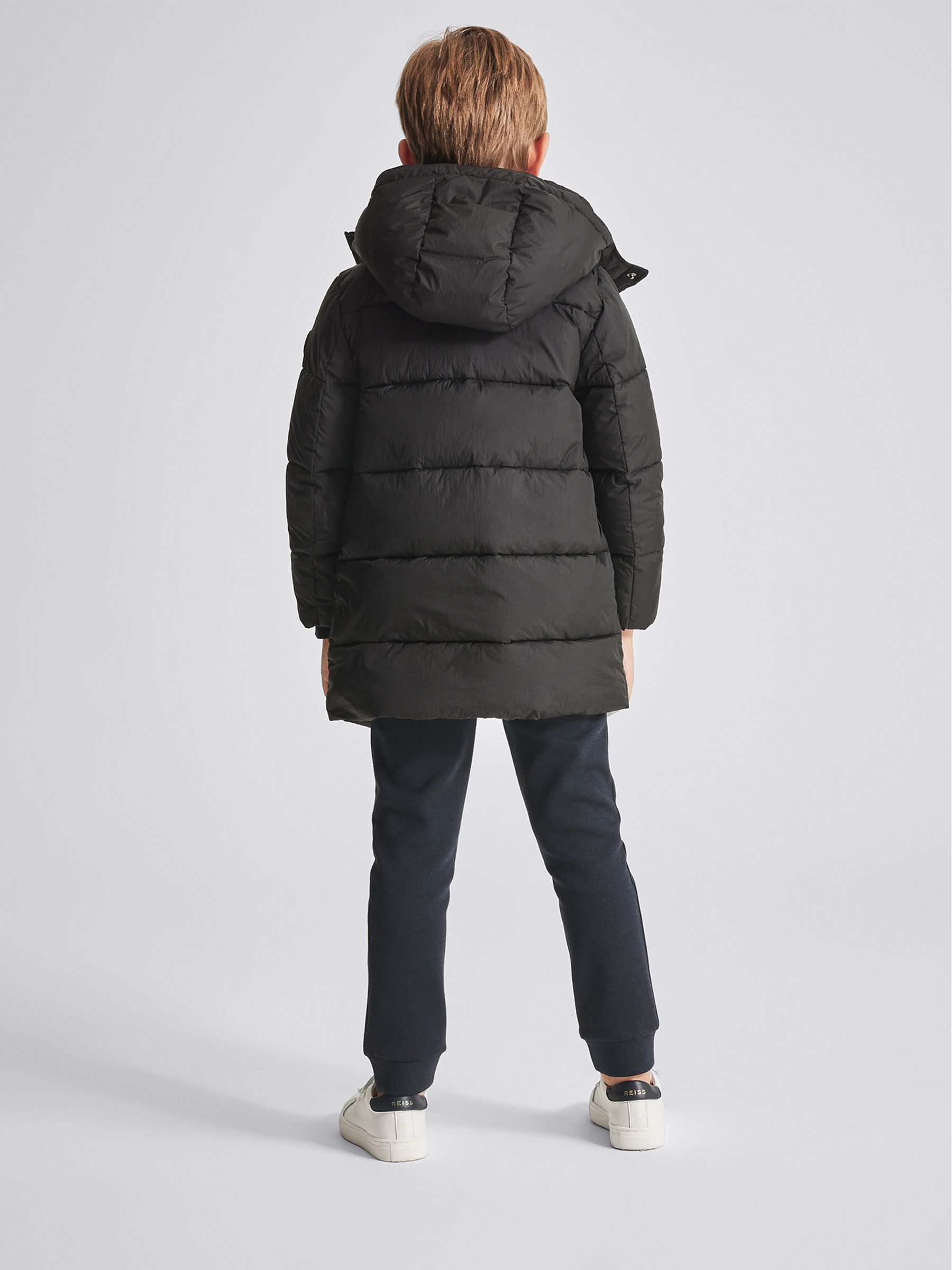 Hooded Puffer Jacket in Black - Image 5 of 6