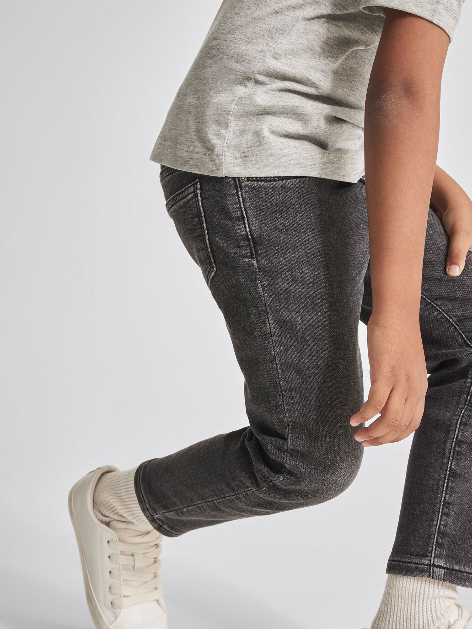 Slim Stretch Cotton Jeans in Black - Image 3 of 6