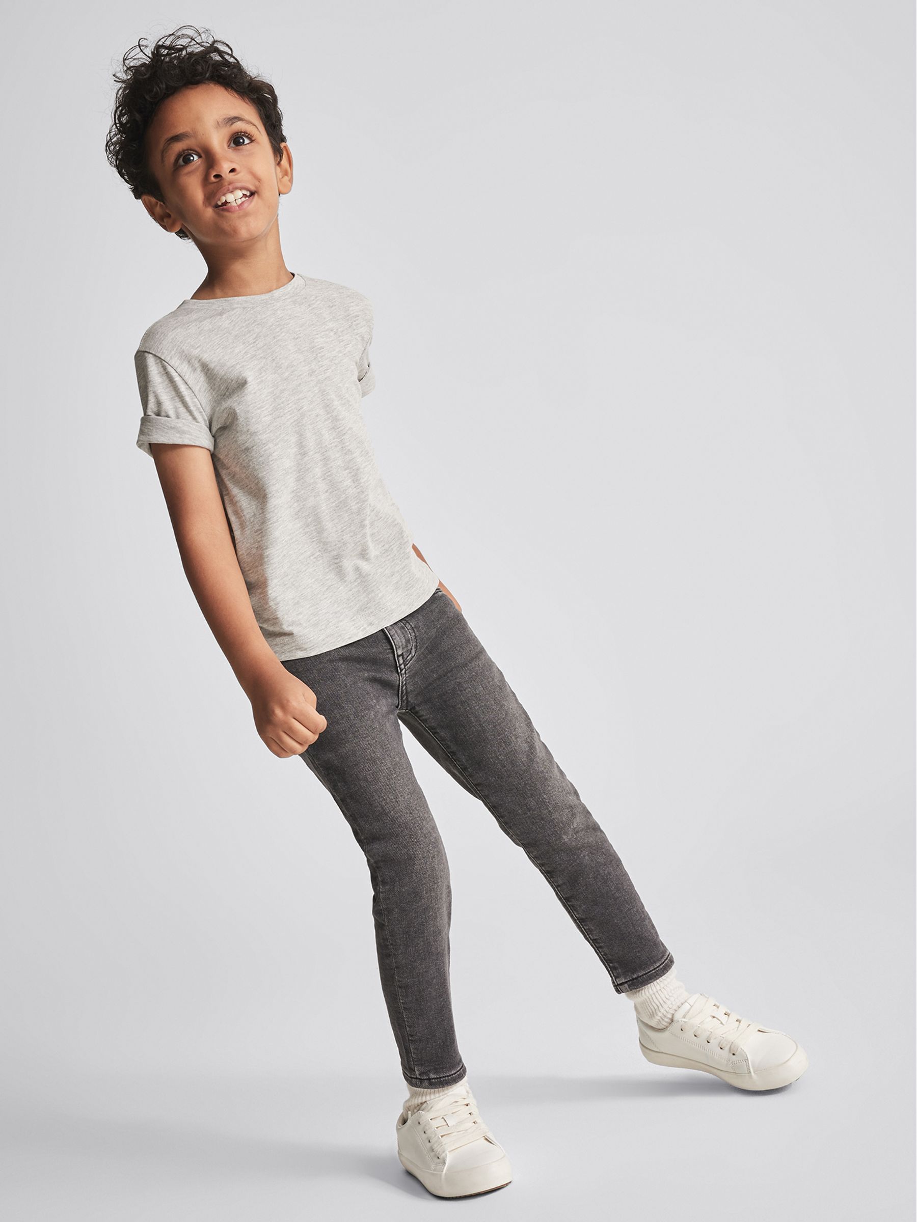 Slim Stretch Cotton Jeans in Black - Image 4 of 6