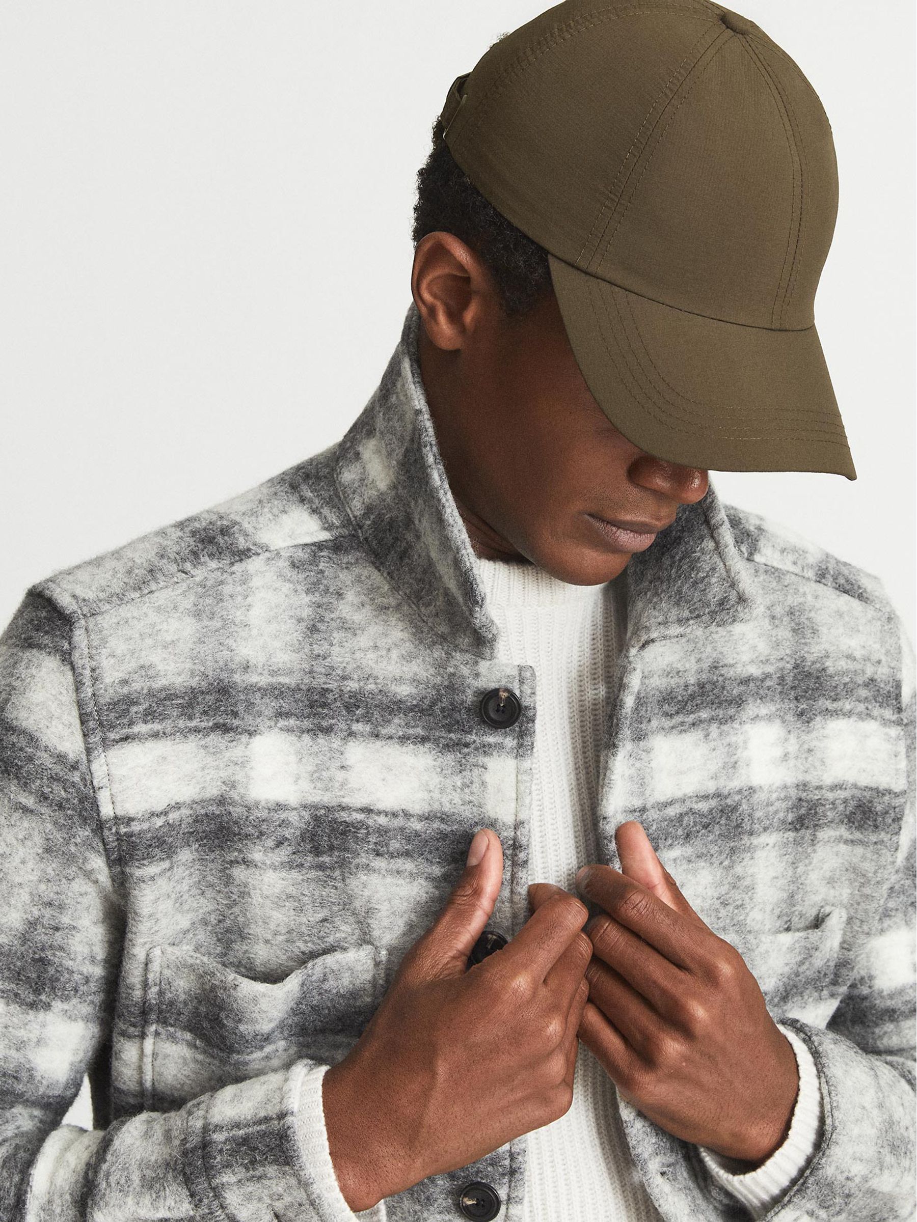 Ripstop Baseball Cap in Dark Taupe - Image 1 of 1