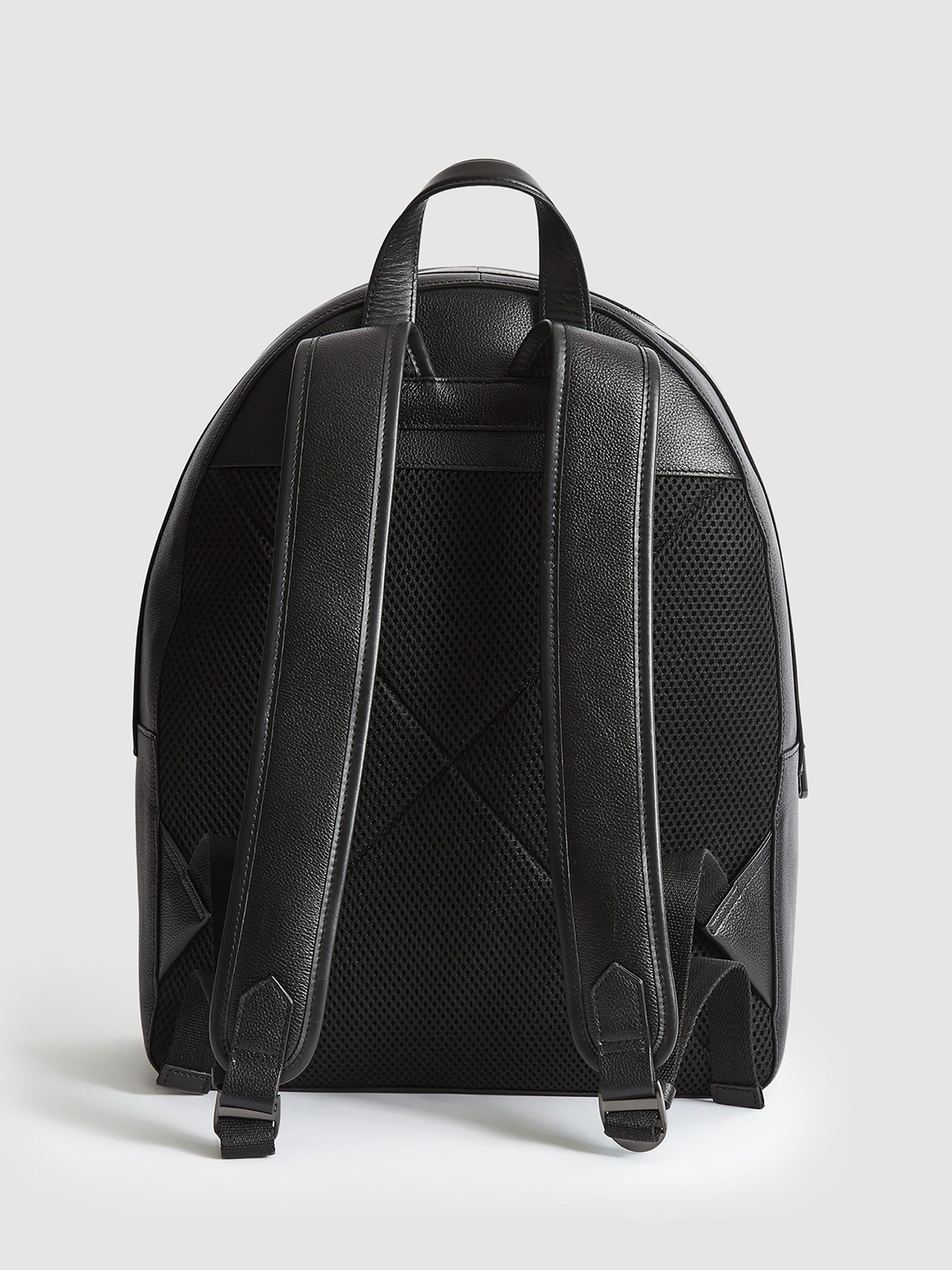 Leather Backpack in Black - Image 3 of 5
