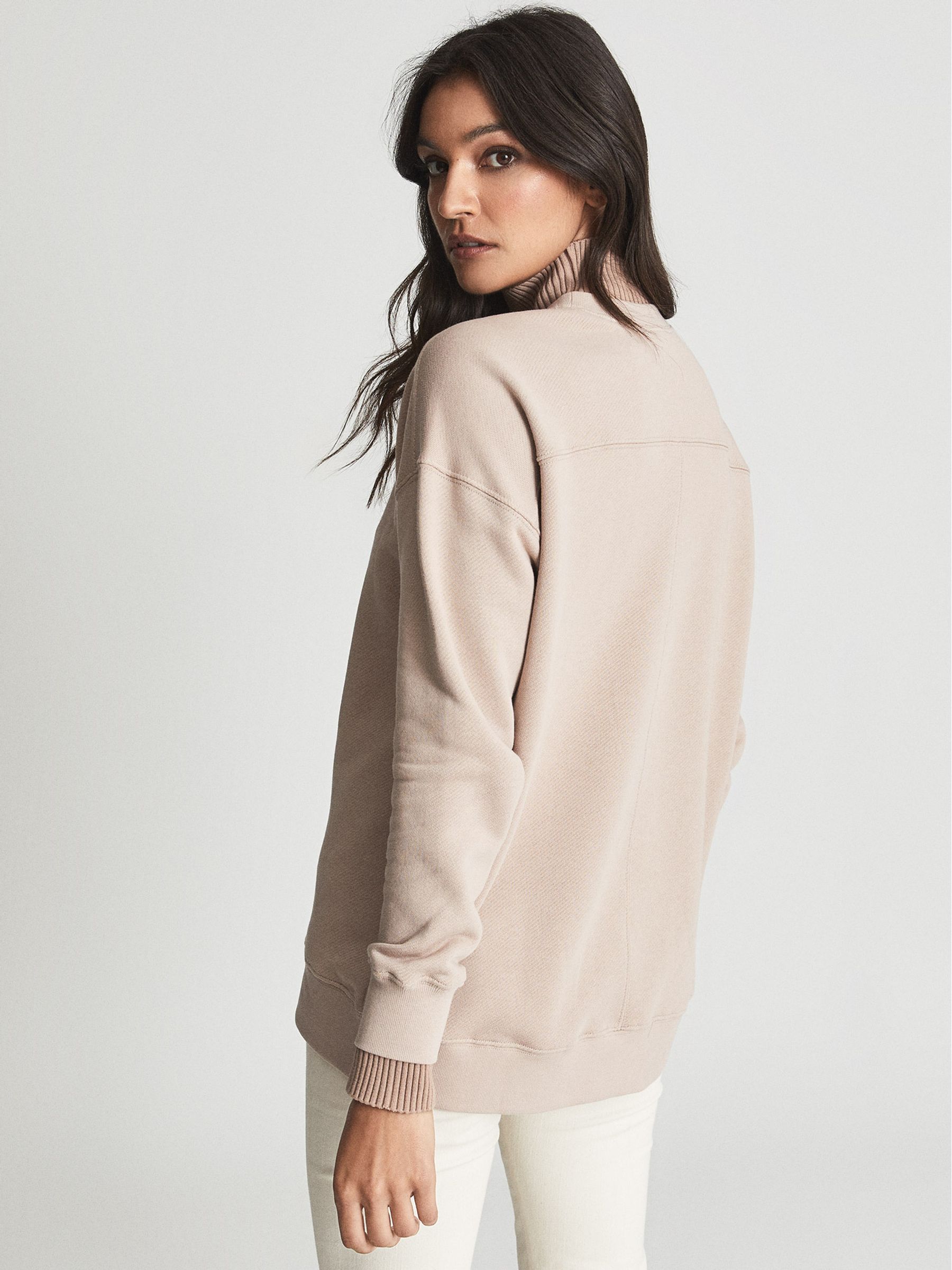 Ribbed Roll-neck Sweater in Camel - Image 5 of 5