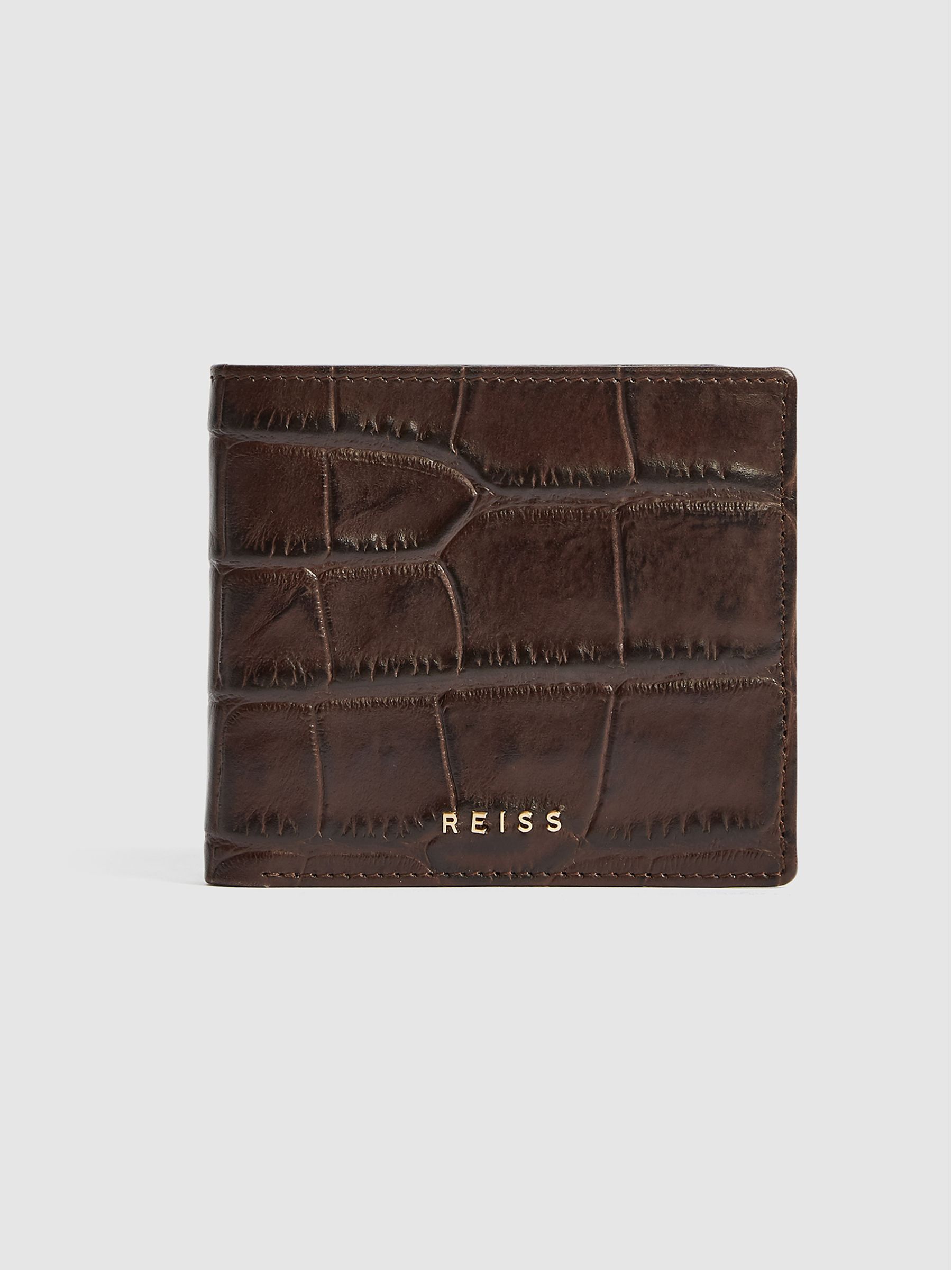 Leather Wallet in Chocolate - Image 1 of 2 Leather Wallet in Chocolate - Image 1 of 2