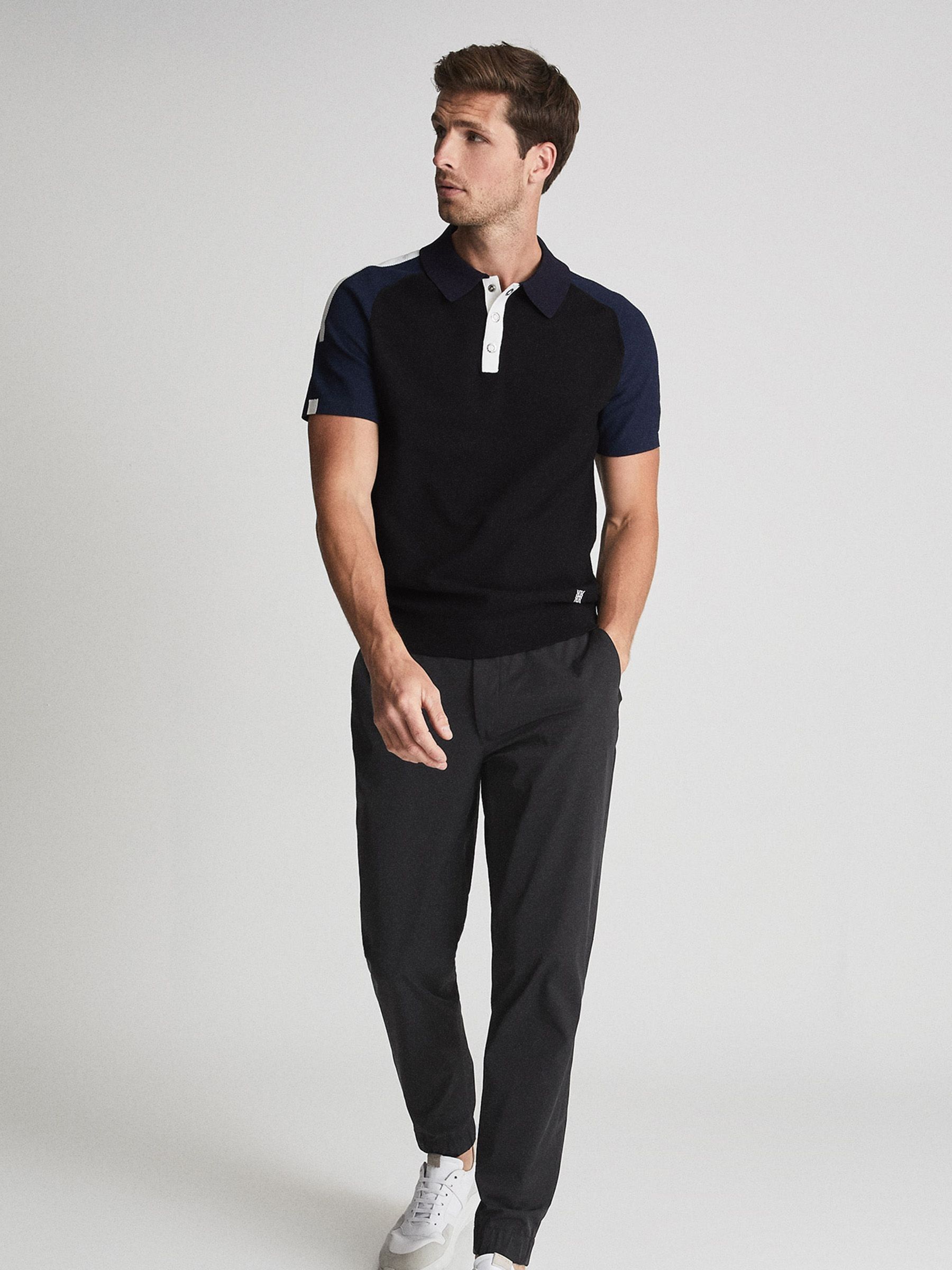 Golf Cuffed Trousers in Black - Image 1 of 4