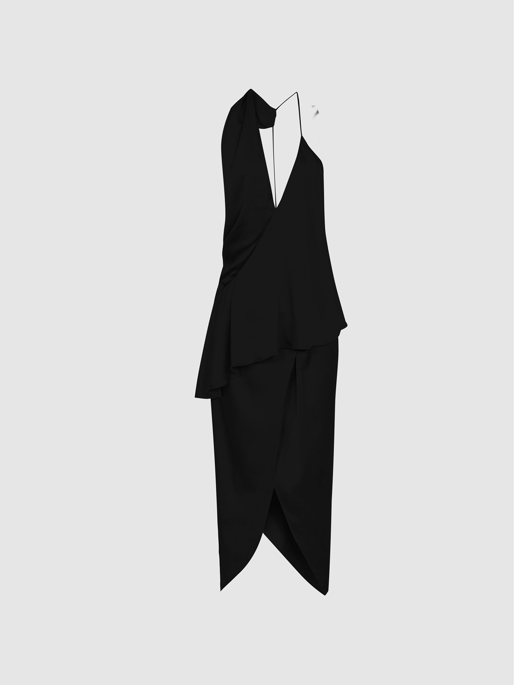 Strappy Open Back Cocktail Dress in Black - Image 2 of 6