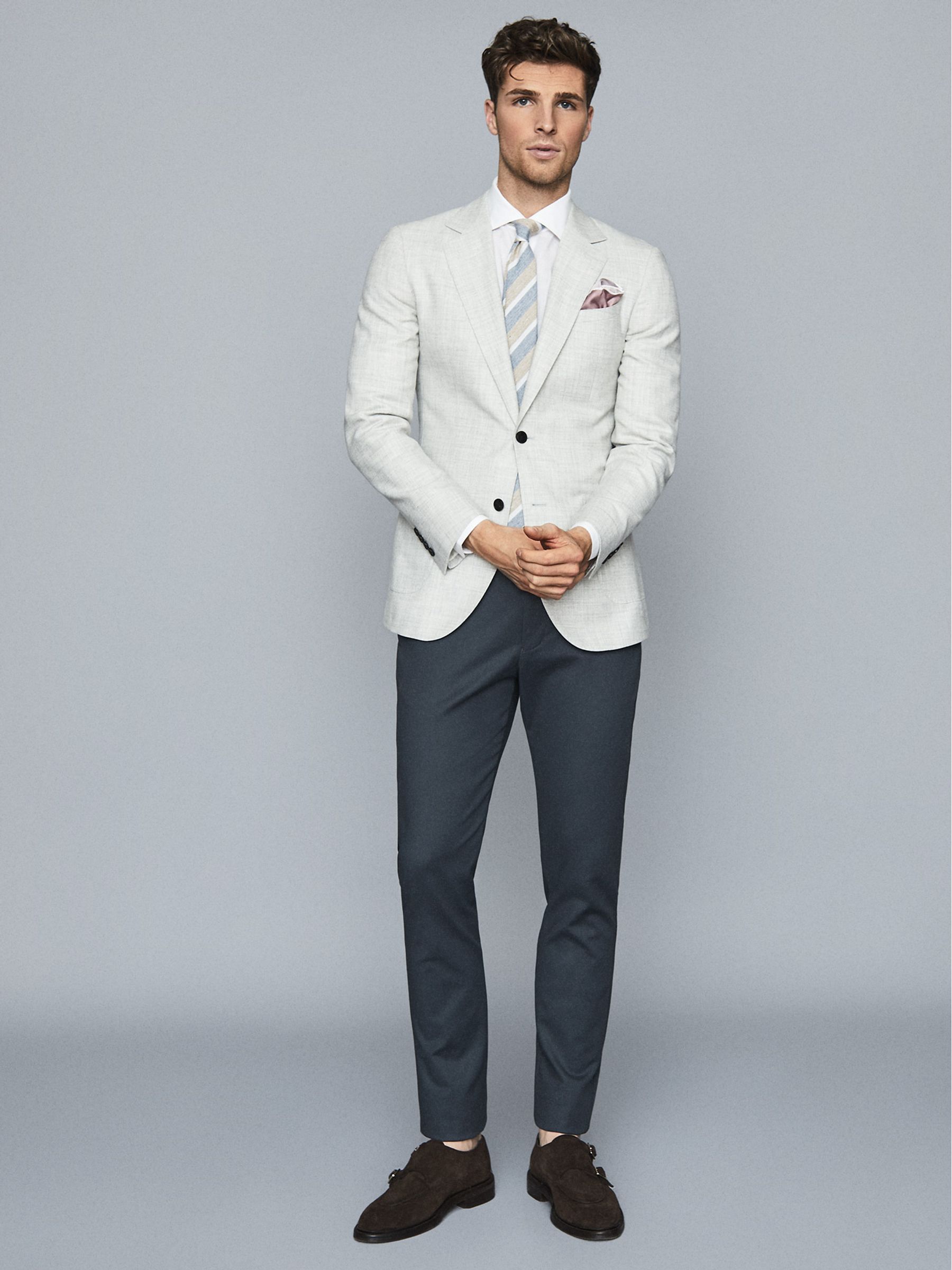Linen Regular Fit Shirt in White - Image 5 of 5